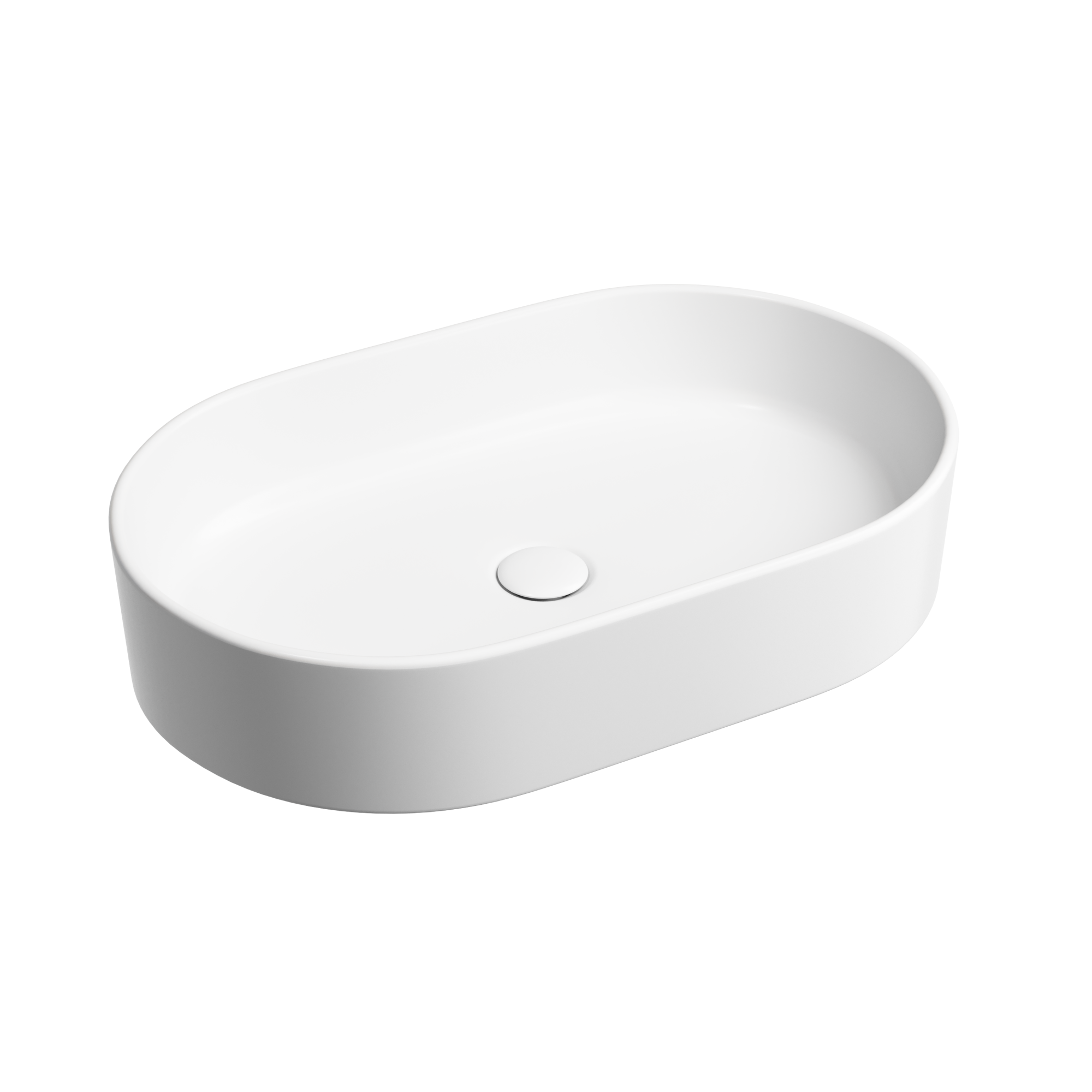 Умывальник чаша накладная овальная (цвет Белый Матовый) Element 608*385*122мм, CN6048MW