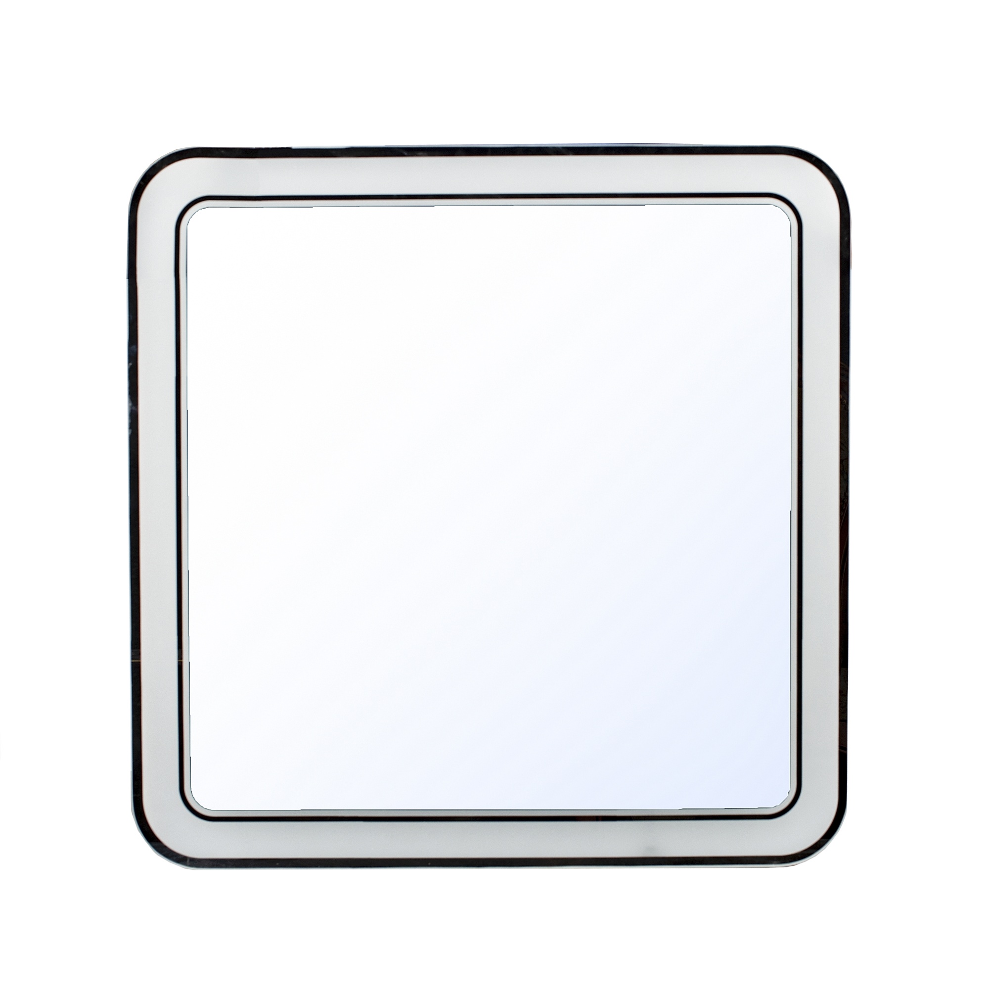 Зеркало "Атлантика 60*60" с подсветкой и часами