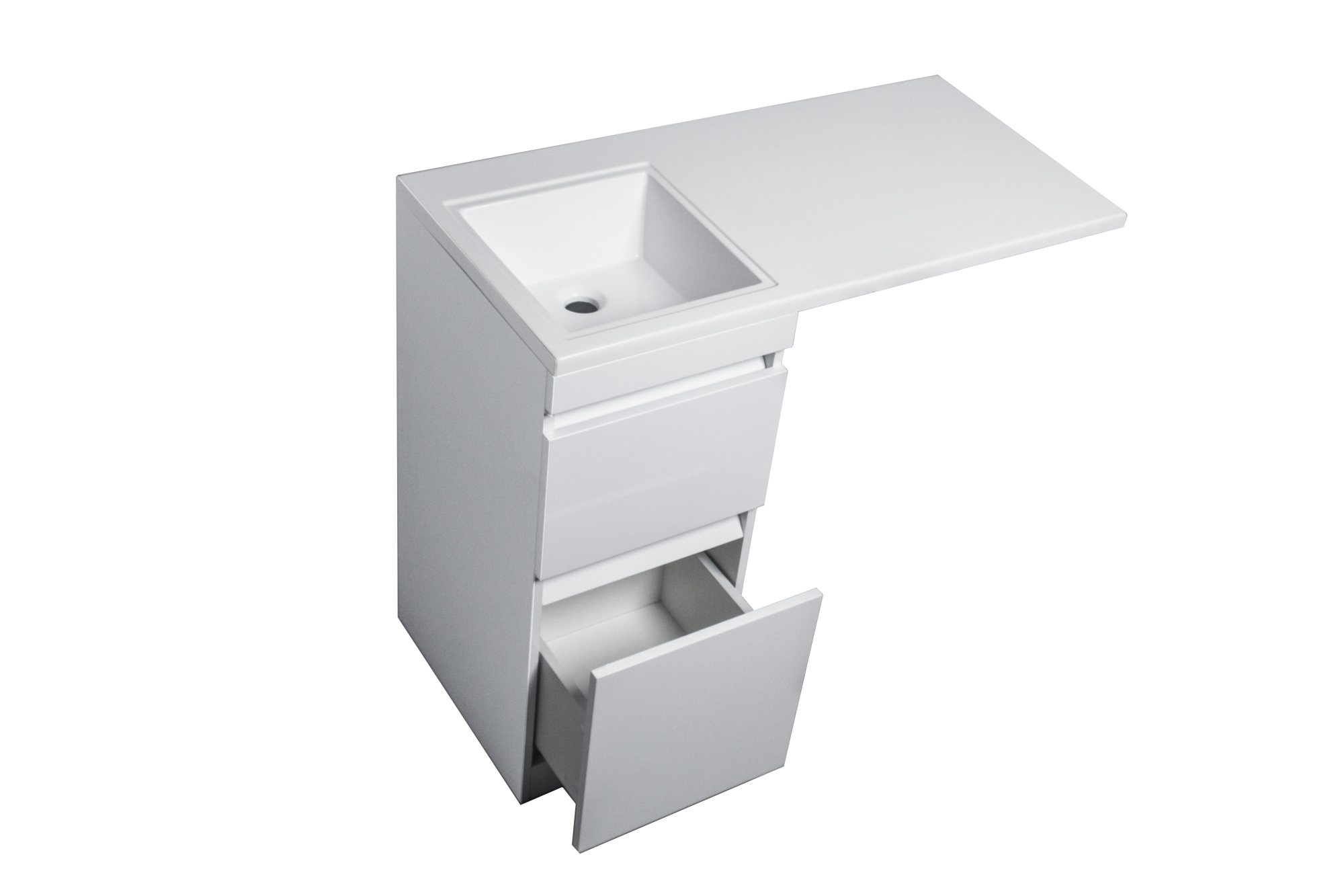 Тумба напольная "Даллас 100", Люкс белая, PLUS