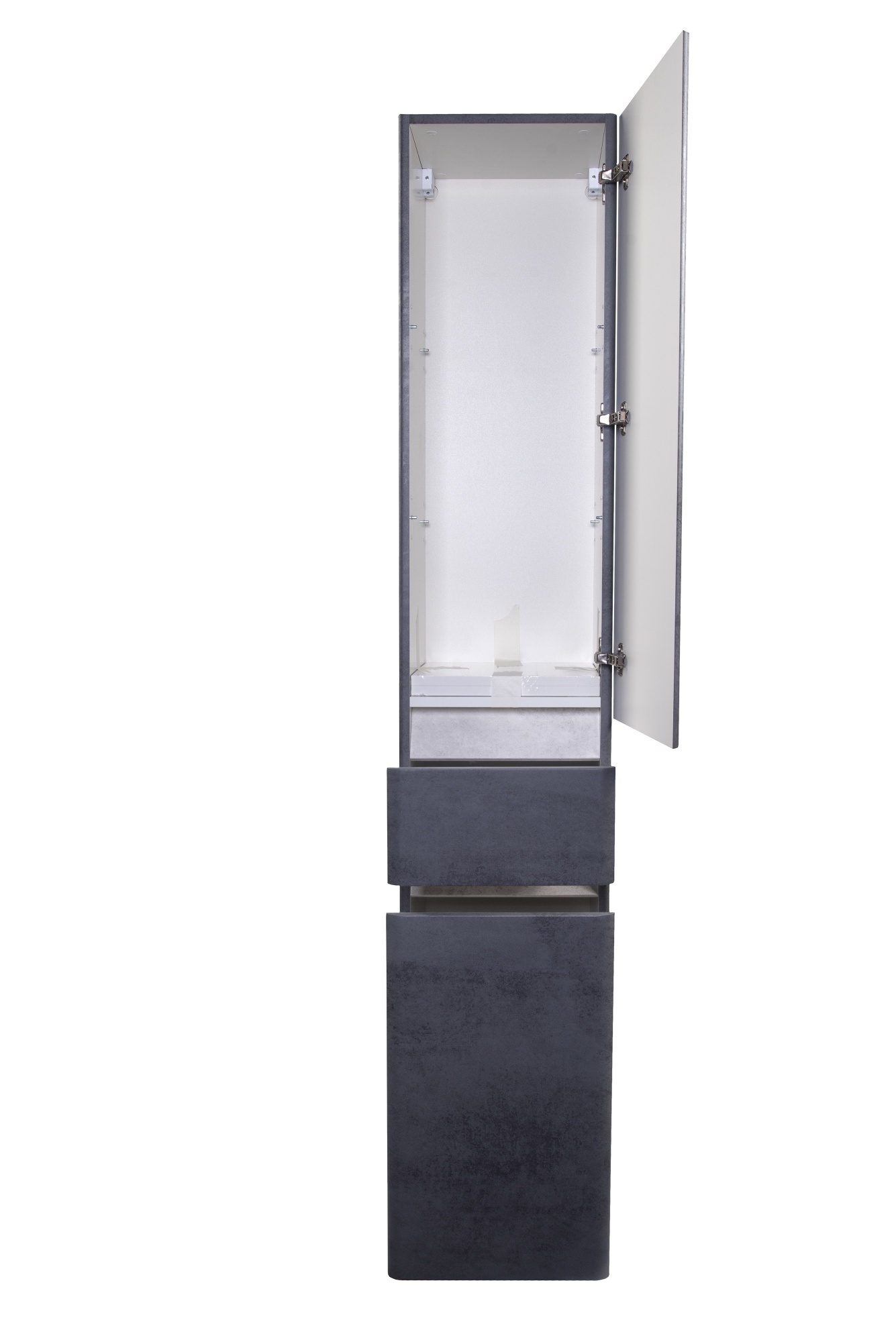 Колонна универсальная "Атлантика 35" с корзиной, Люкс бетон темный, PLUS