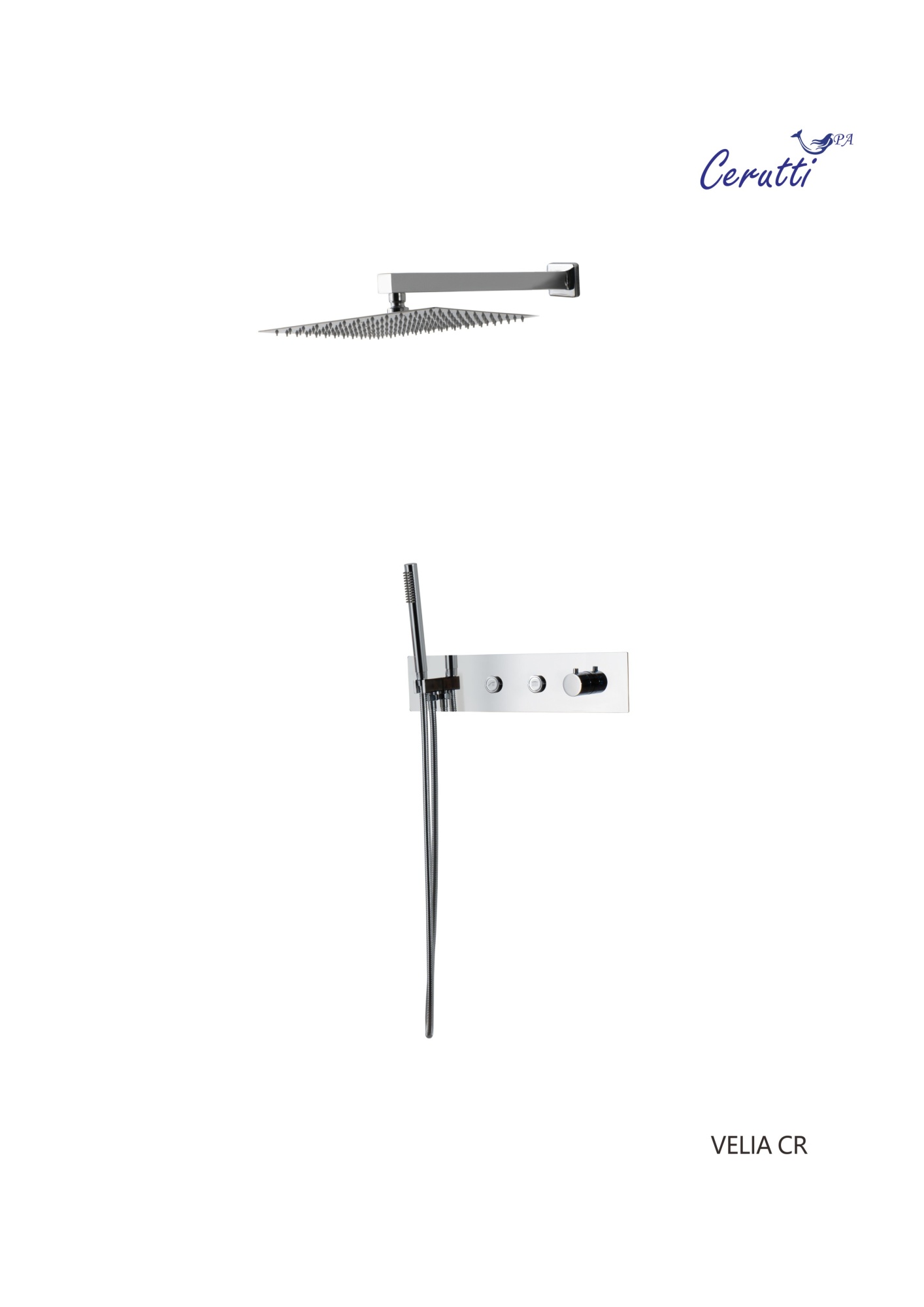 Панель VELIA CR душевая встраиваемая из нержавеющей стали Ceruttispa CT10398, цвет хром