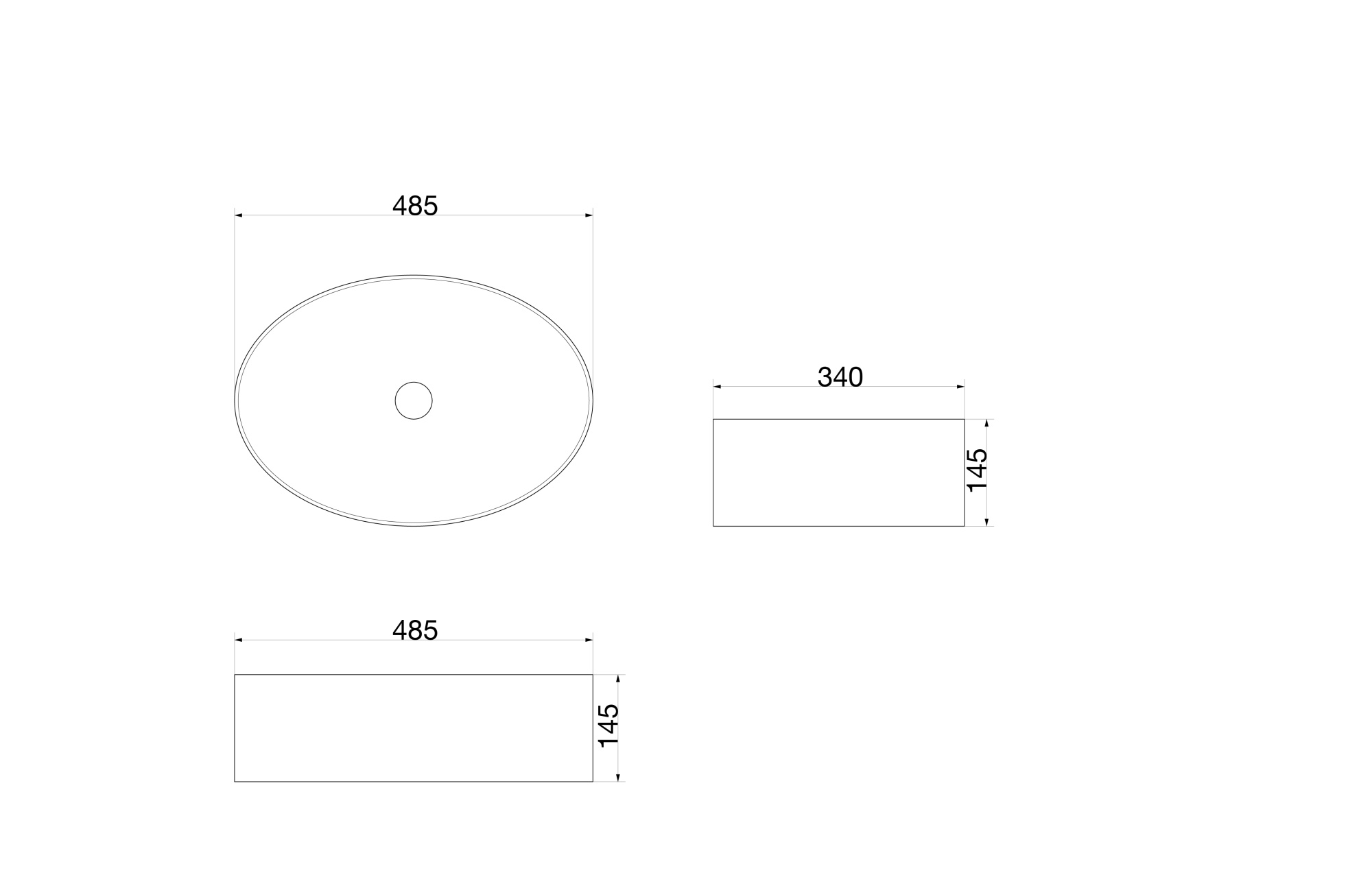 Раковина керамическая (накладная) SL-1075 SantiLine