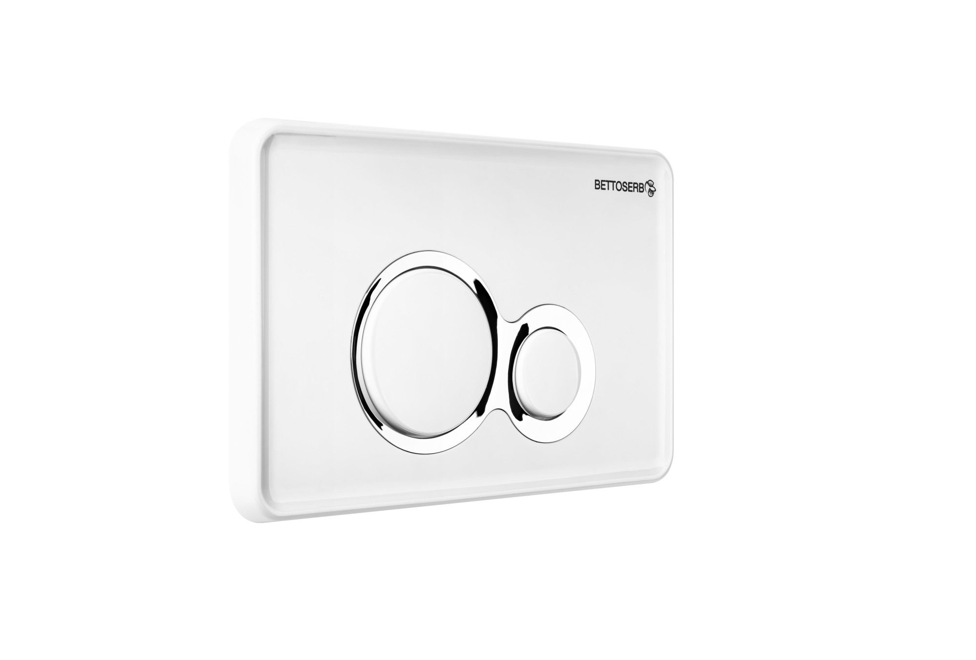 Клавиша смыва BETTOSERB белый глянец+хром глянец DUO