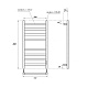 Полотенцесушитель электрический Point Меркурий PN83858W П8 500x800, диммер справа, белый