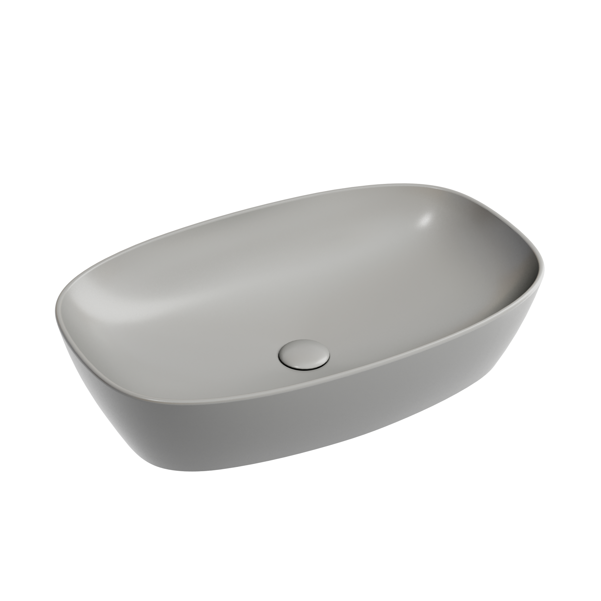 Умывальник чаша накладная овальная (цвет Антрацит Матовый) Element 600*380*138мм, CN6049MH