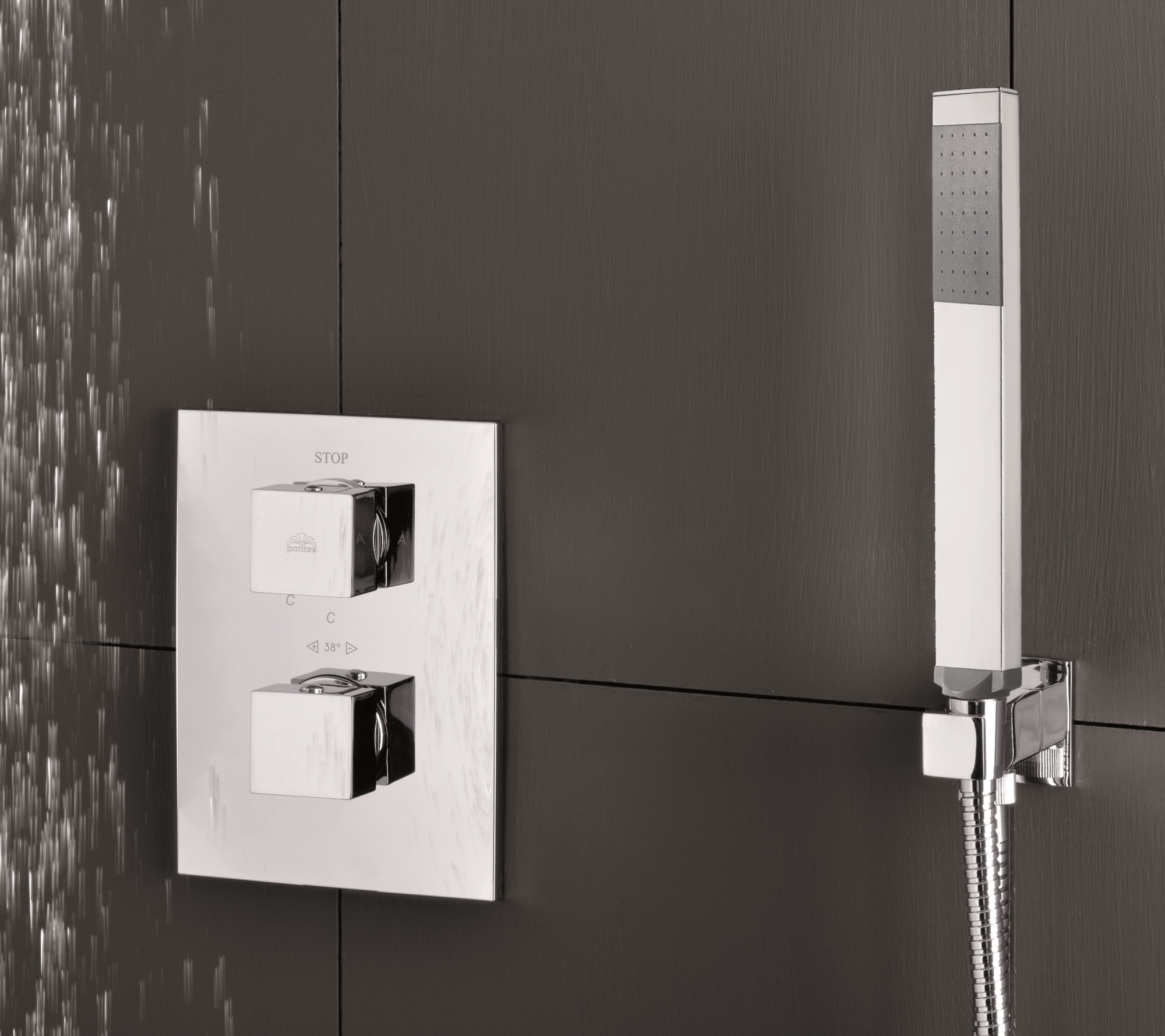 Набор руч. Душа+водорозетка с подкл. Воды и креплением из металла, душ металл PREMIUM, шланг металл 1500мм, хром