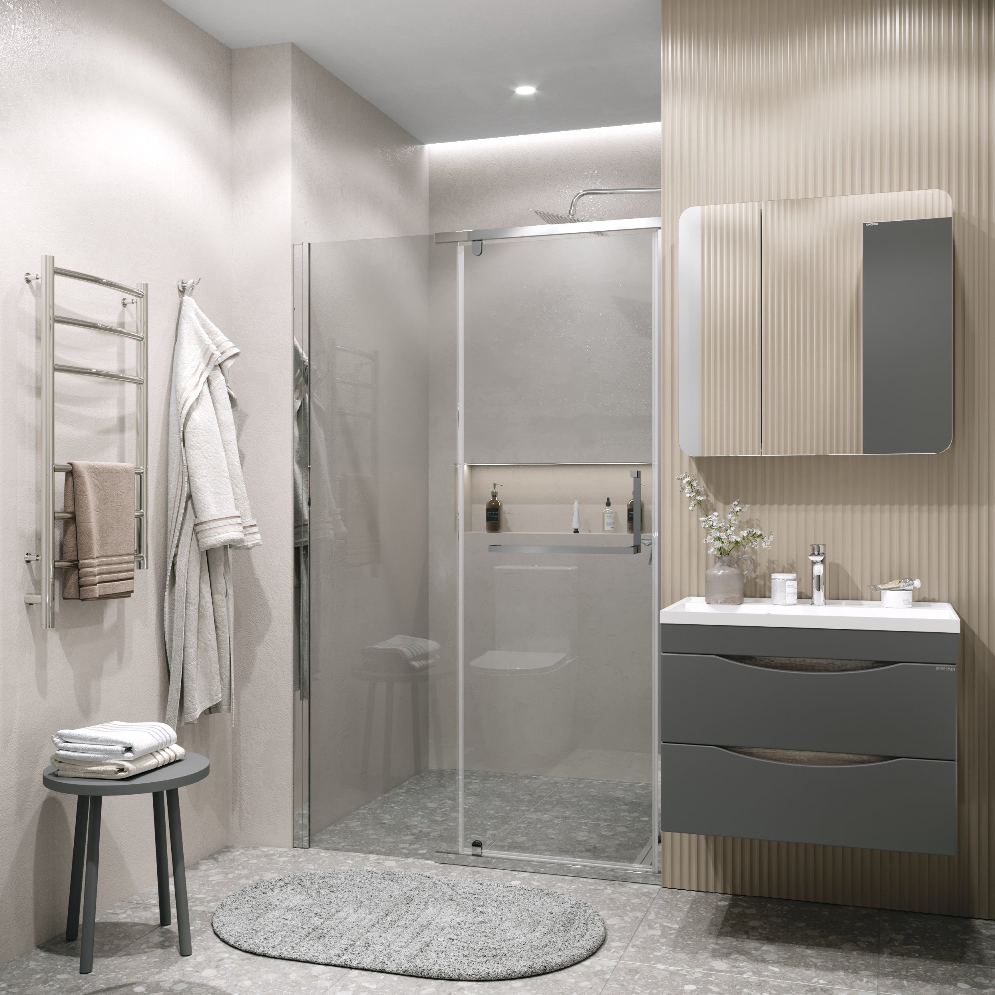 Дверь в нишу 100.K33.03.100.10.00 Pragma (100*195)