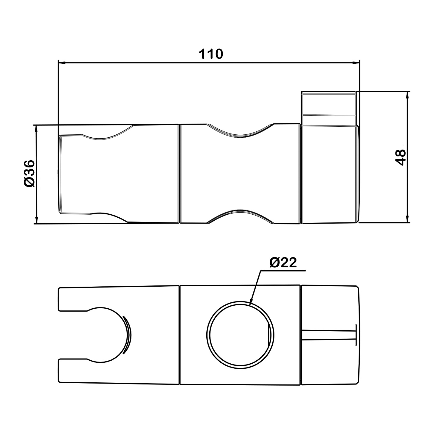 Многопозиционный держатель для лейки на душевую штангу Swedbe Calypso 5053