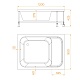 Душевой поддон прямоугольный RGW BC/L (с сиденьем), 16180692-91