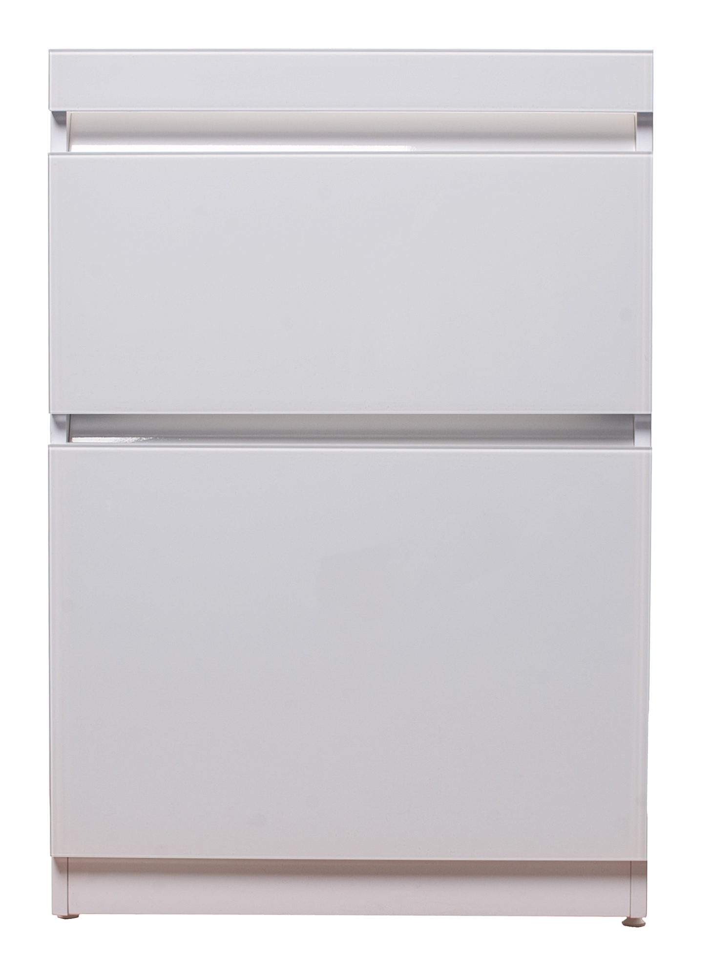 Тумба напольная "Даймонд 120", glass, Люкс белая, PLUS