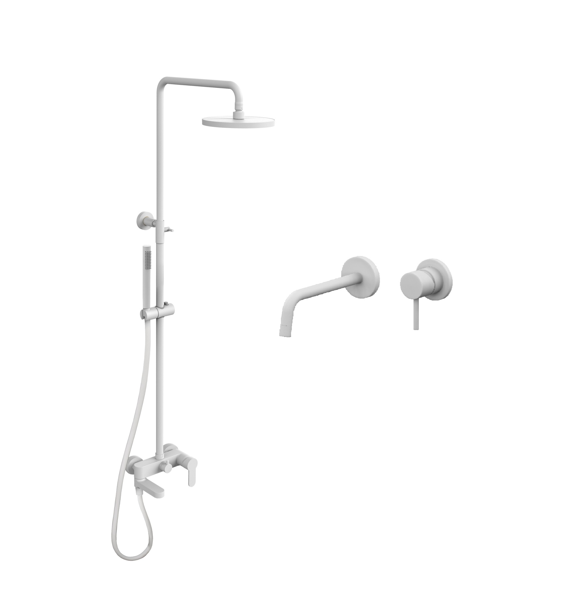 Комплект Paffoni Light KITCOL632BO006 С ВНУТРЕННЕЙ ЧАСТЬЮ белый матовый