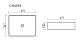 Раковина накладная прямоугольная 361*471*130, цвет черный матовый, арт.СN6069MB