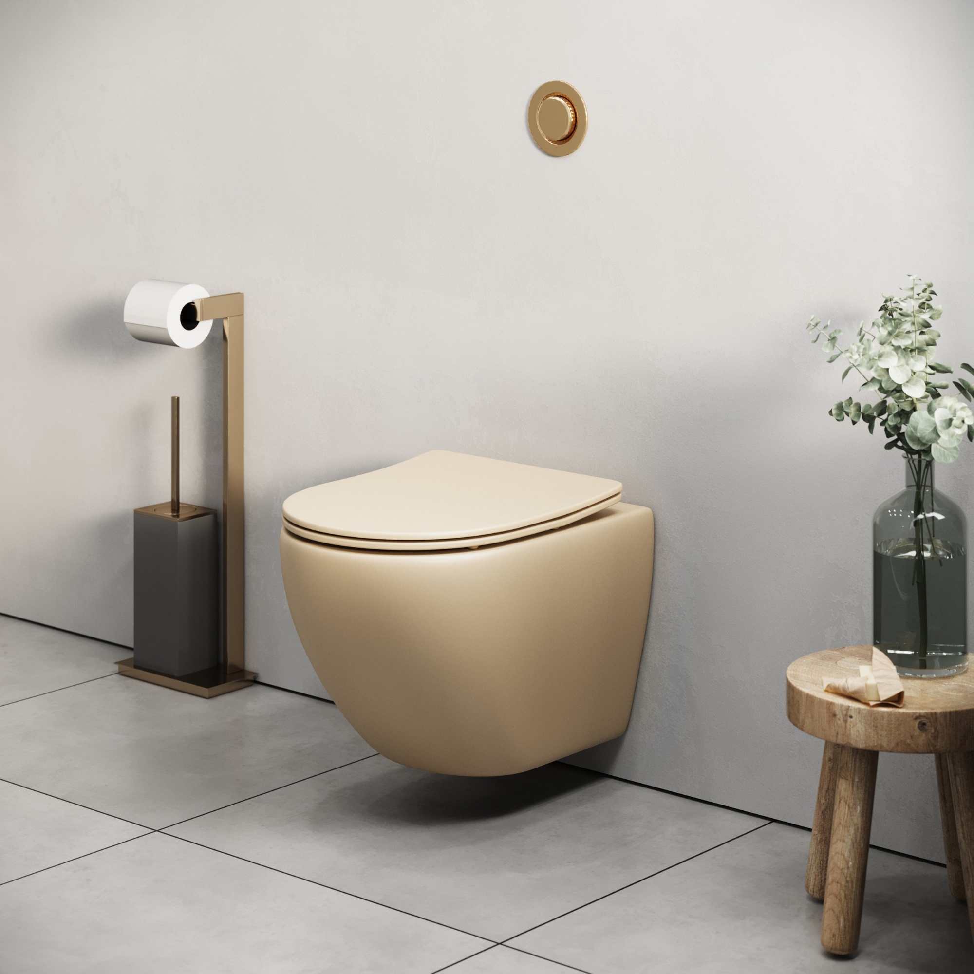 Унитаз gr-4455bems color (485*360*375) подвесной безободковый