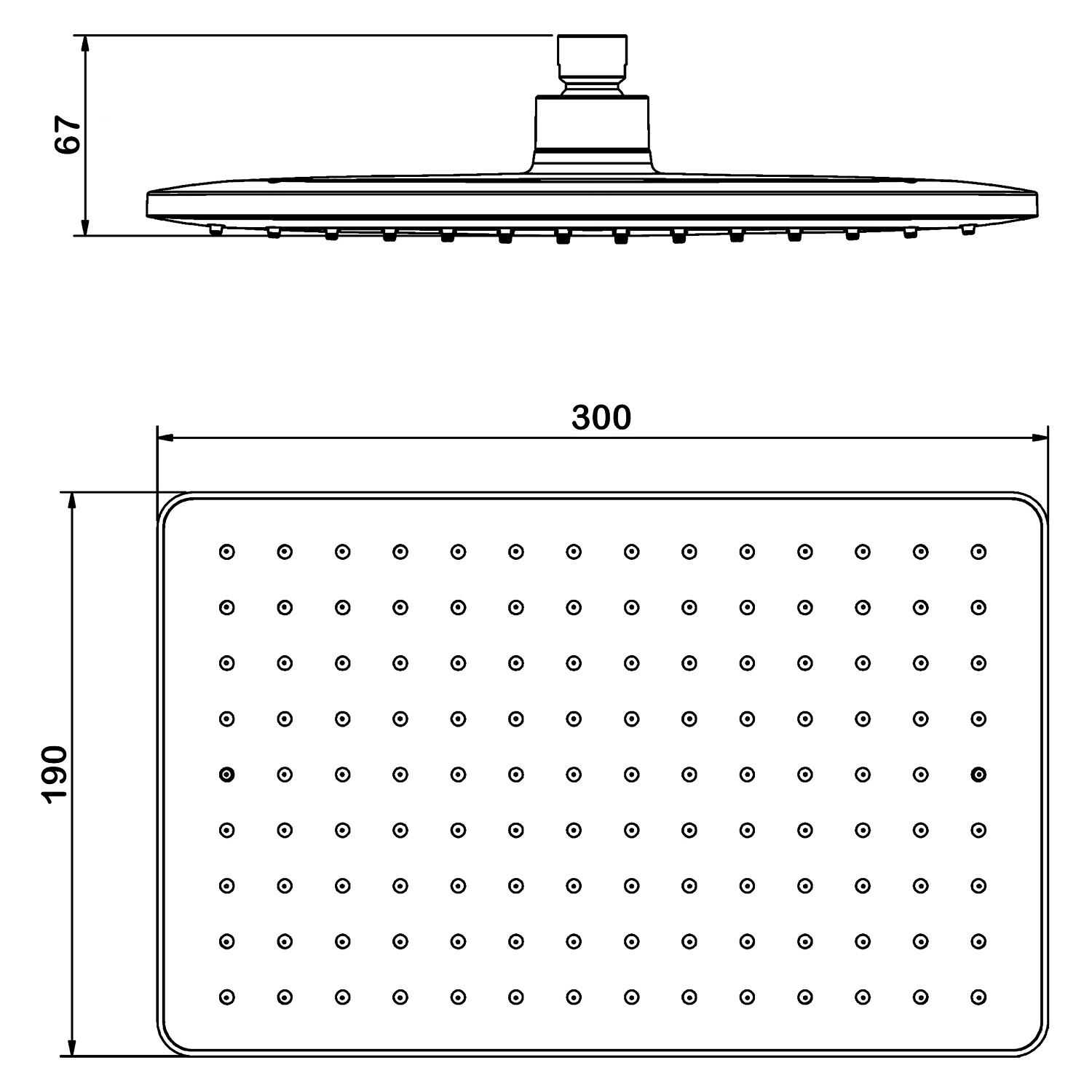 Верхний душ Swedbe Calypso 5041