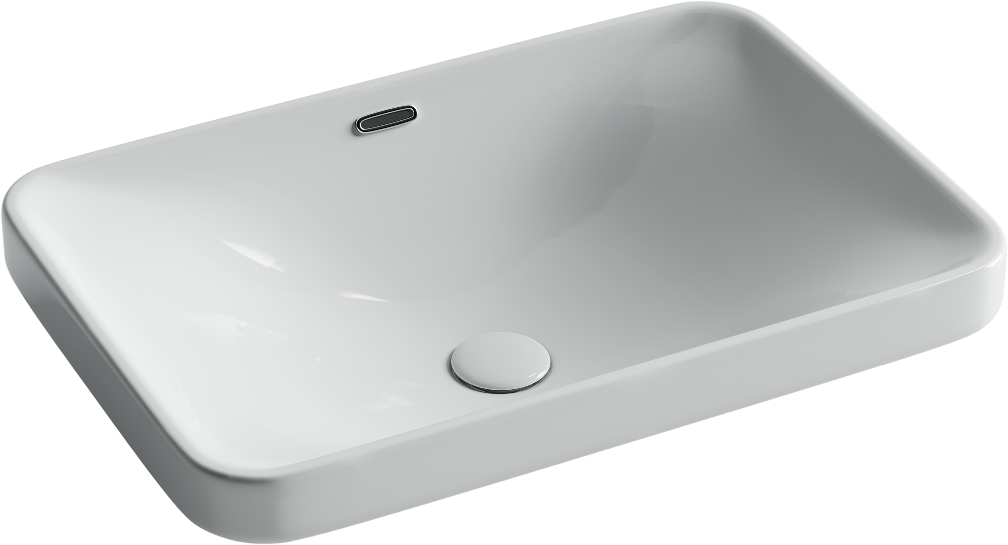 Умывальник прямоугольный встраиваемый сверху в столешницу Element 605*415*185мм, CN5041