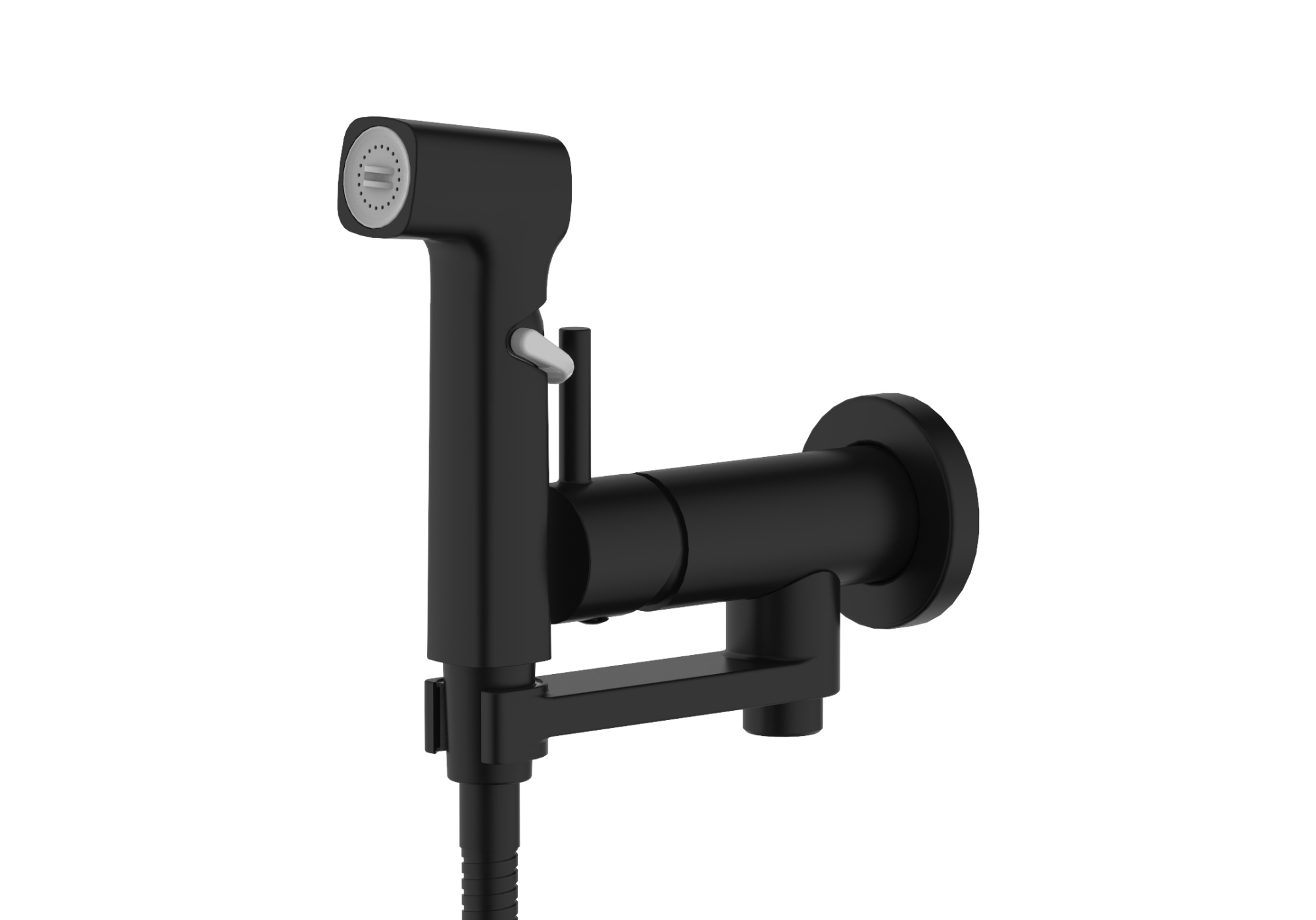 Комплект для гигиенического душа Aquatek НИКА встроенный (смеситель + гигиеническая лейка + шланг) AQ1819MB   черный матовый