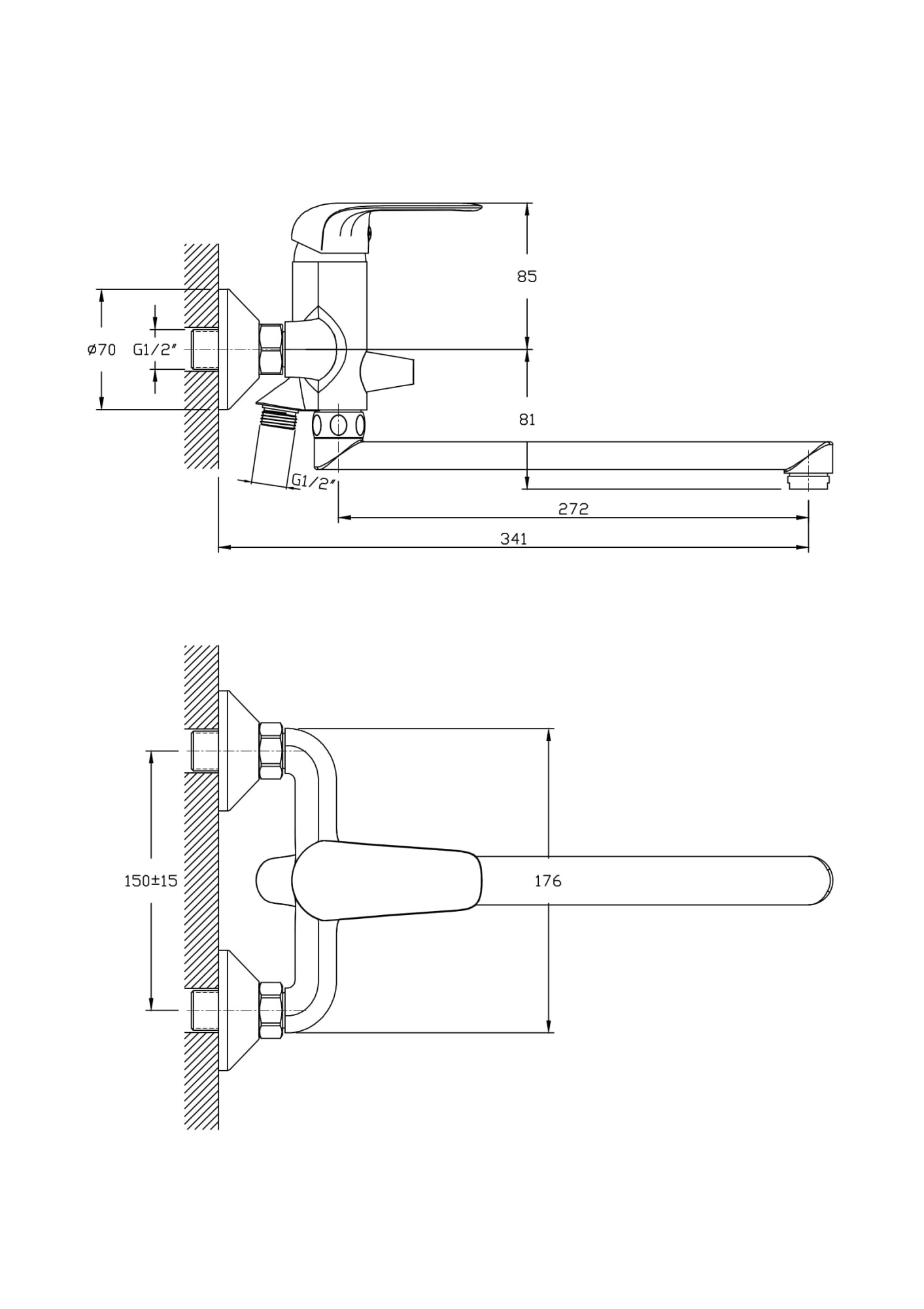 Смеситель для ванны RUSH Fiji (FI1835-51)