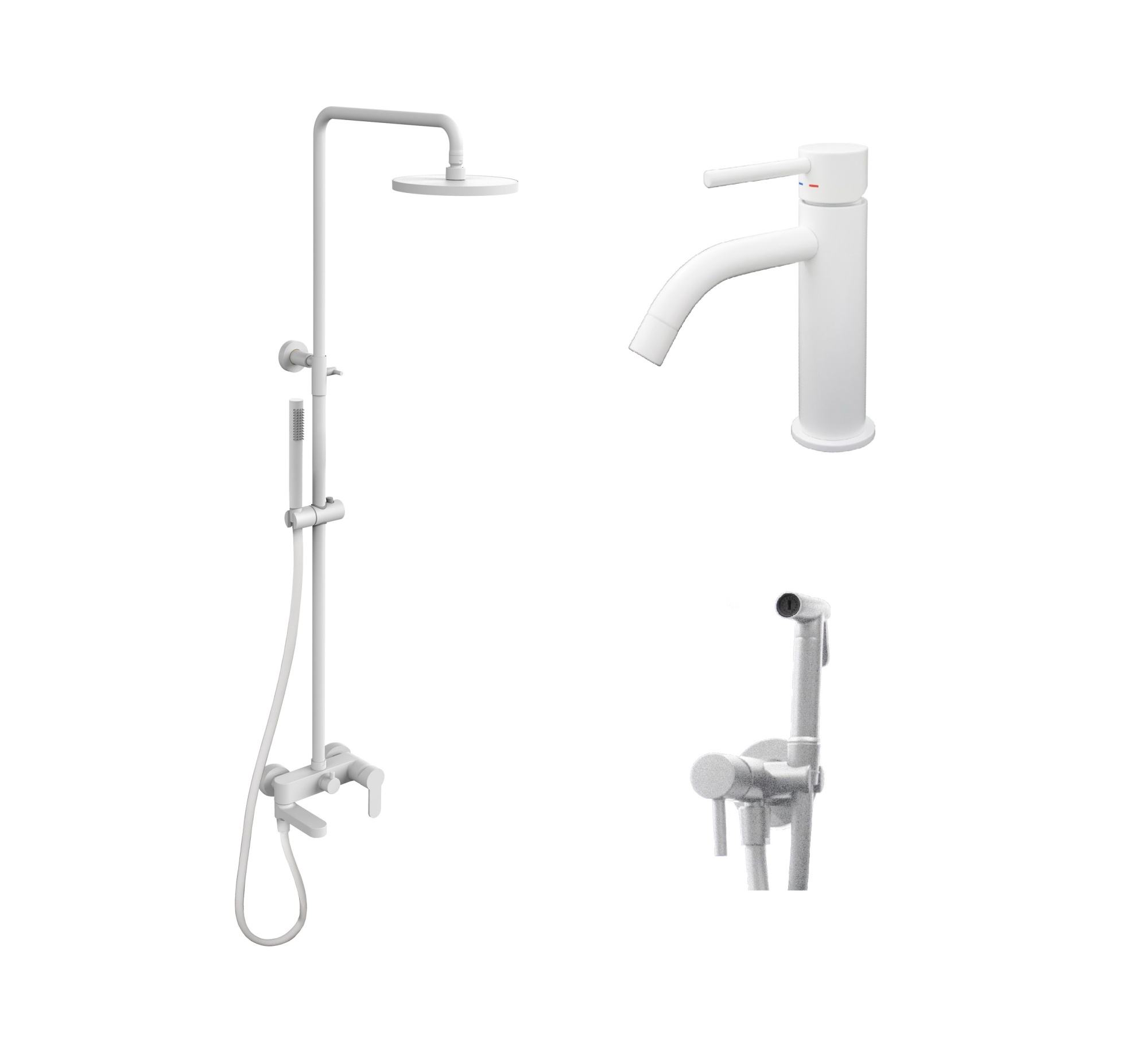 Комплект Paffoni Light KITZCOL632BO71 С ВНУТРЕННЕЙ ЧАСТЬЮ белый матовый