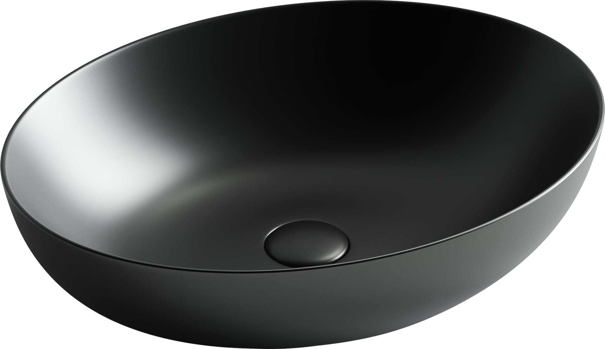 Умывальник чаша накладная овальная (цвет Черный Матовый) Element 520*395*130мм, CN6017MB