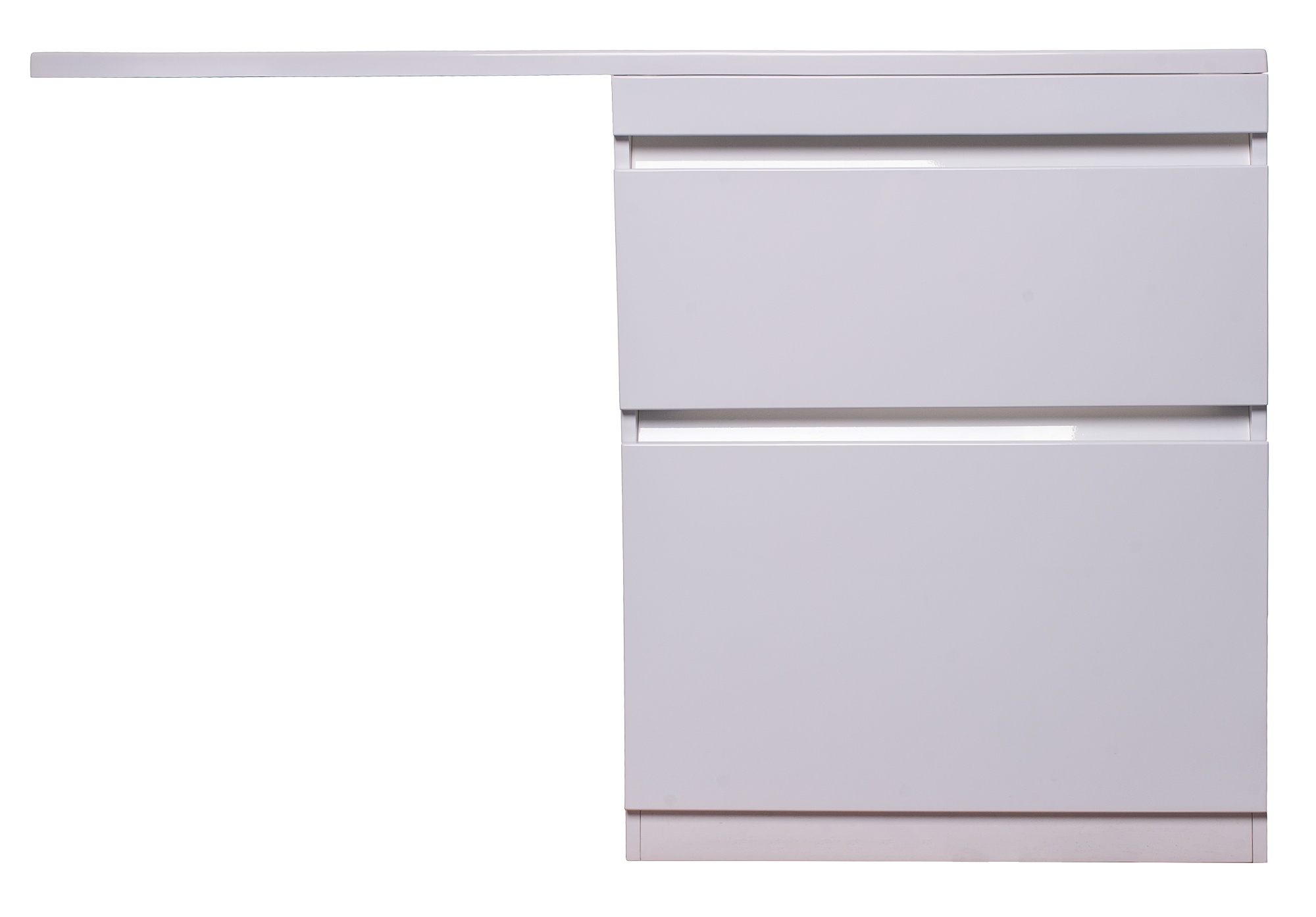 Тумба напольная "Даллас 130", Люкс белая, PLUS, ЭМАЛЬ