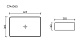 Умывальник чаша накладная прямоугольная со сливом переливом Element 605*385*140мм, CN6065