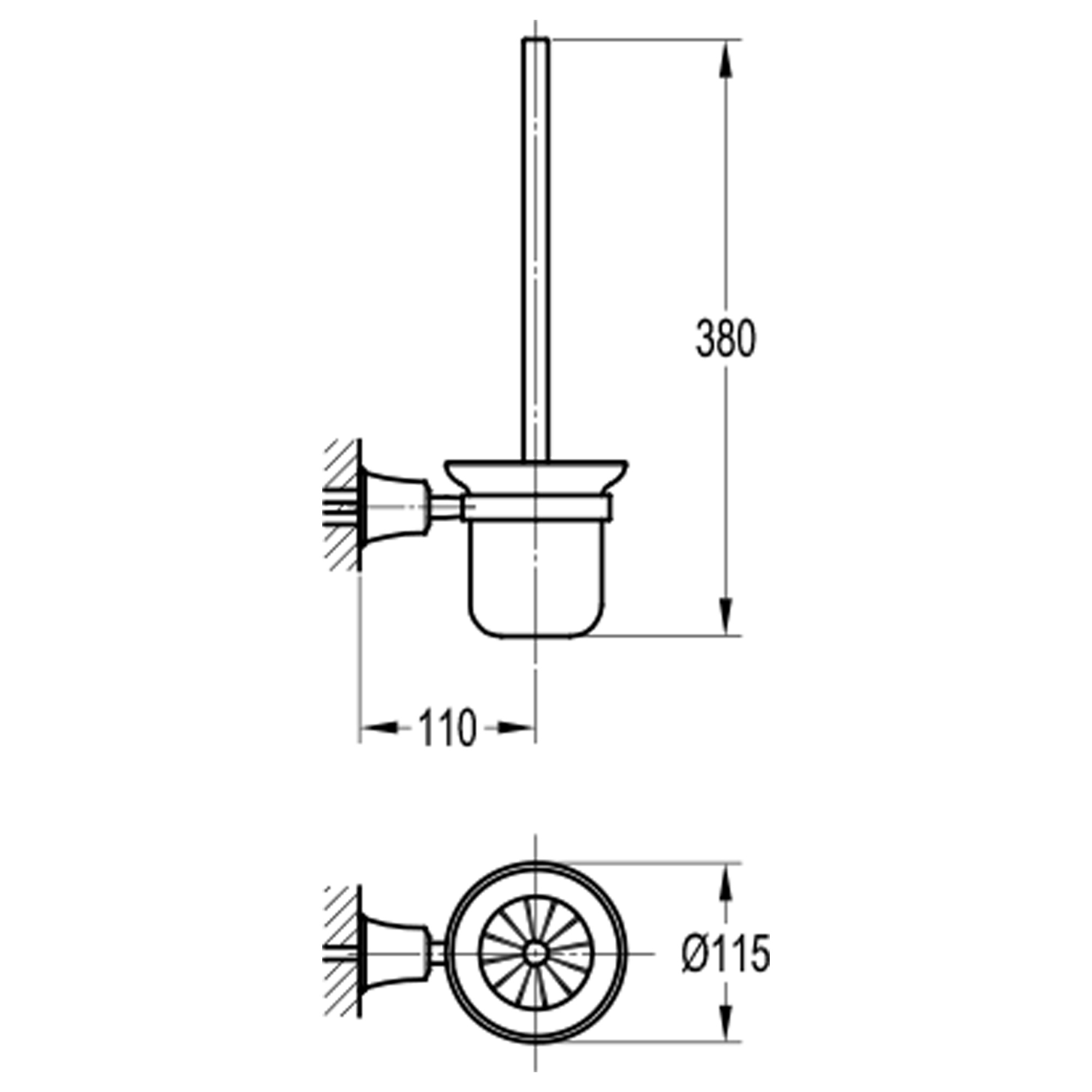 Ёршик для унитаза настенный Swedbe Terracotta Art 2546