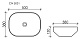 Умывальник чаша накладная прямоугольная Element 500*380*150мм, CN5031