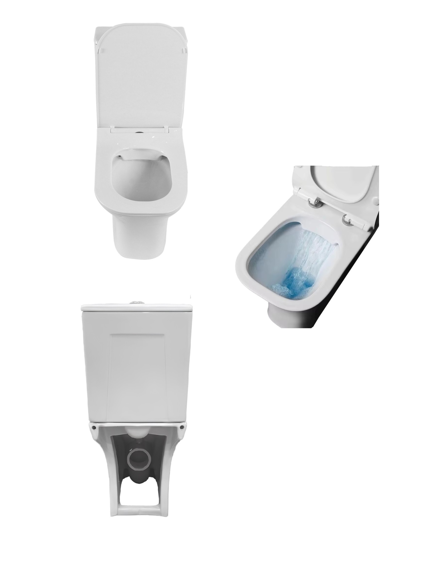 Унитаз VETTORE напольный безободковый Ceruttispa CT7192 (650x340x770)