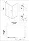 Душевое ограждение NG-62-13A-A90 (130*90*195) прямоугольник, дверь раздвижная