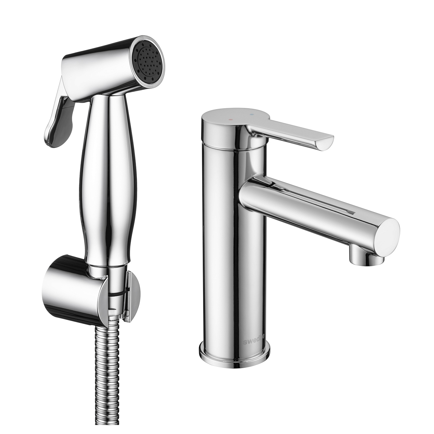 Смеситель для раковины с гигиенической лейкой Swedbe Diana 1060