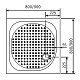 Душевой поддон квадратный RGW LUX/TN, 16180199-21