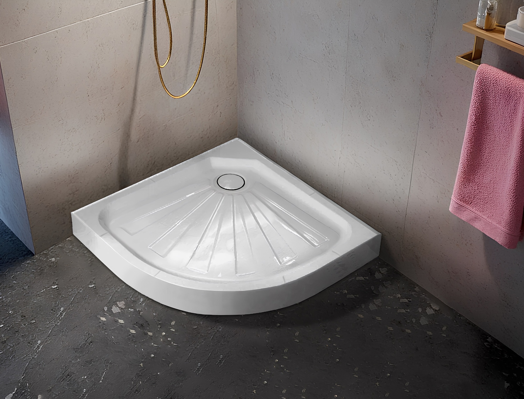 Поддон R100 Ceruttispa полукруглый (100х100х12)