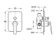 Встраиваемый однорычажный смеситель для душа CEZARES BADEN BADEN-F-VDIM-01