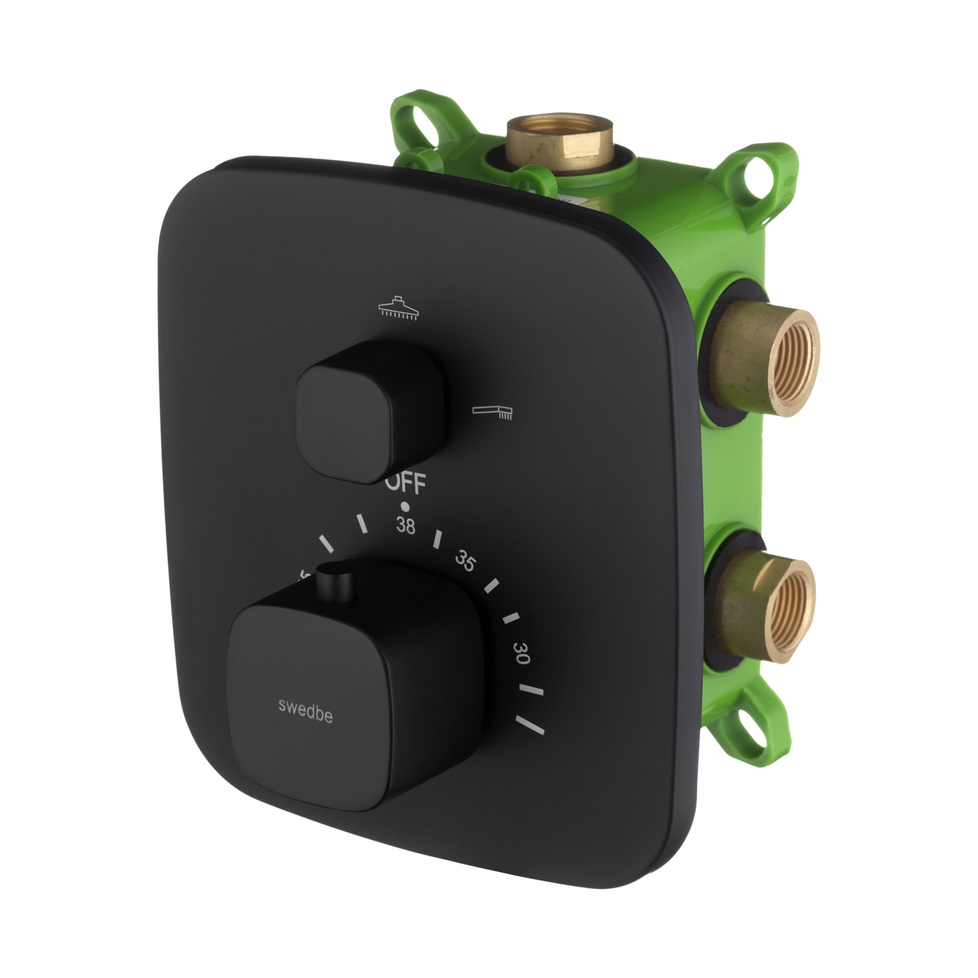 Семейный душ с термостатическим смесителем для ванны Swedbe Hermes 9093B