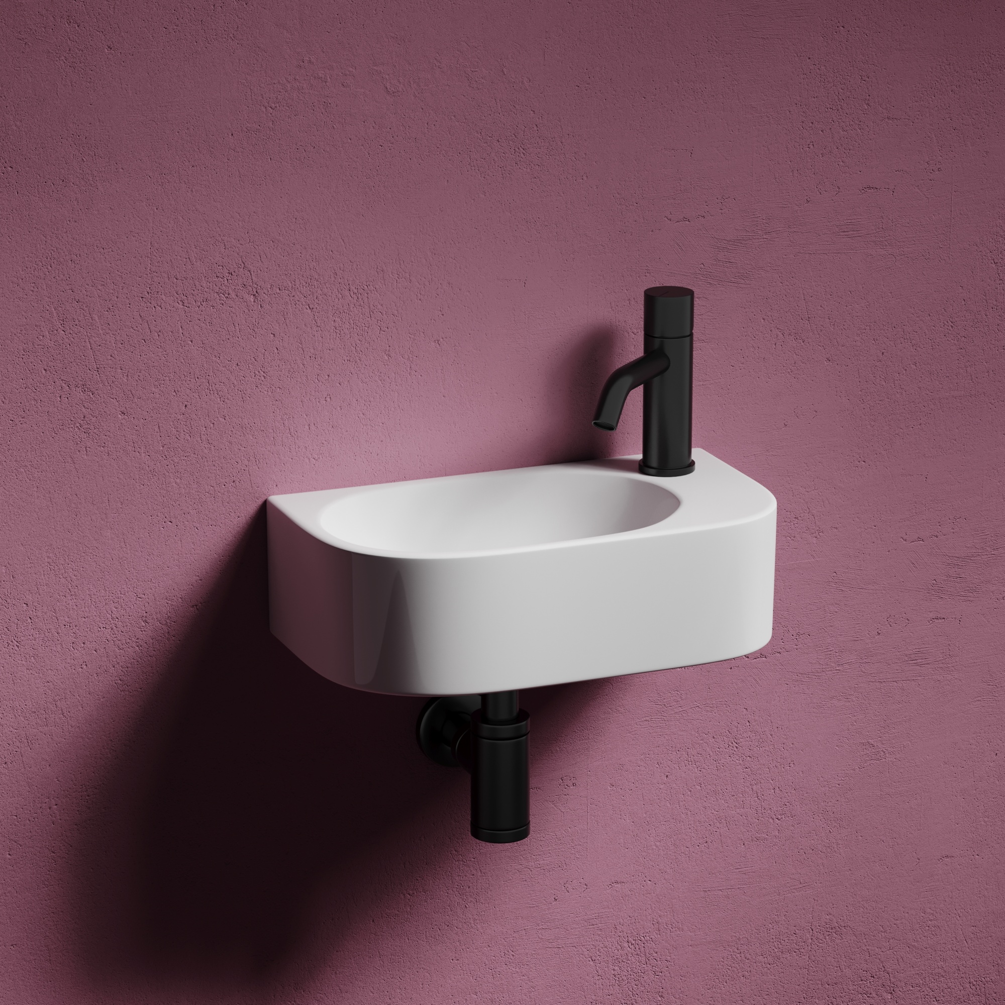 Умывальник подвесной прямоугольный (чаша слева, отверстие под смеситель справа) Element 409*224*110мм, CN6066L