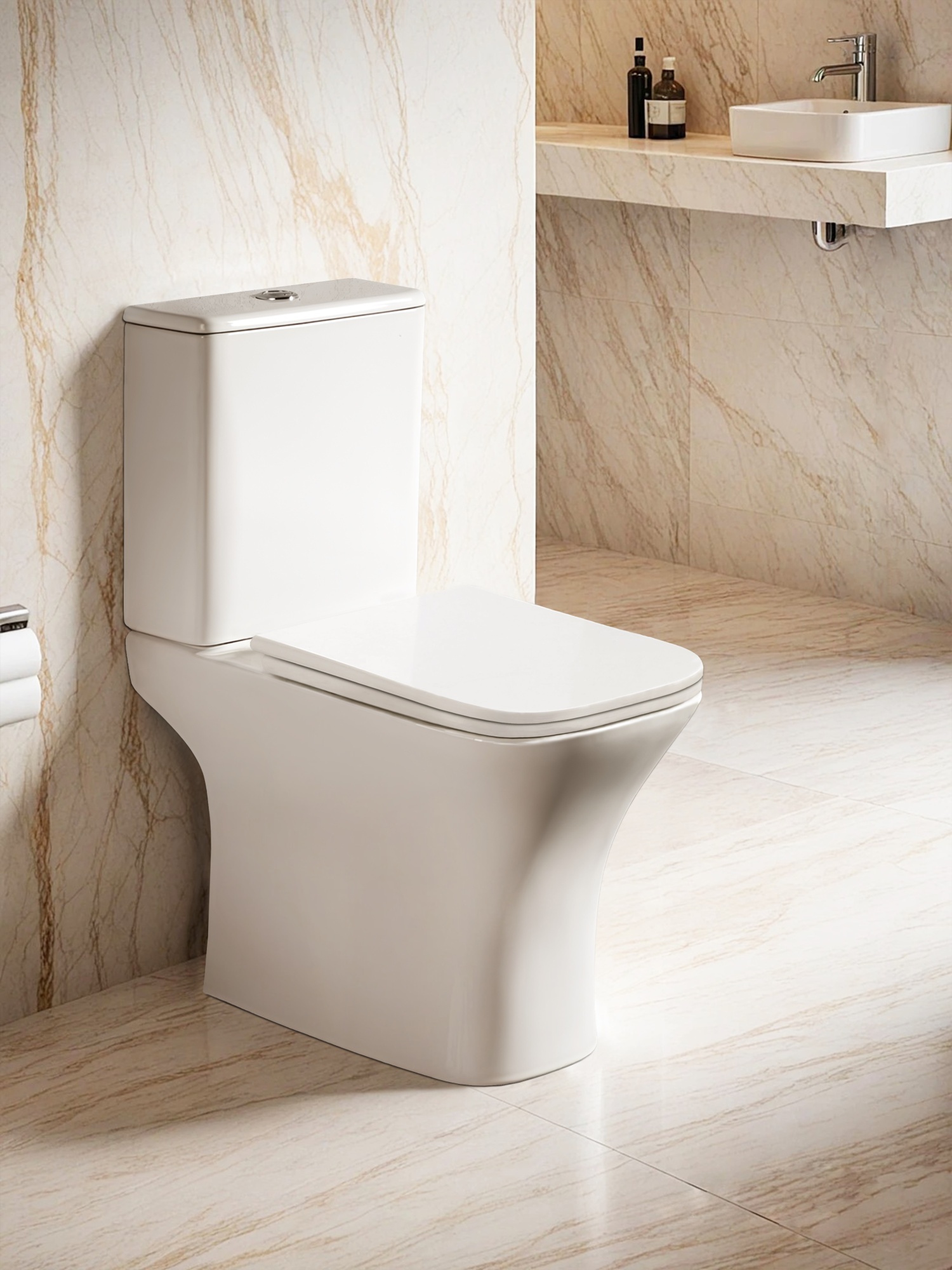 Унитаз VETTORE напольный безободковый Ceruttispa CT7192 (650x340x770)