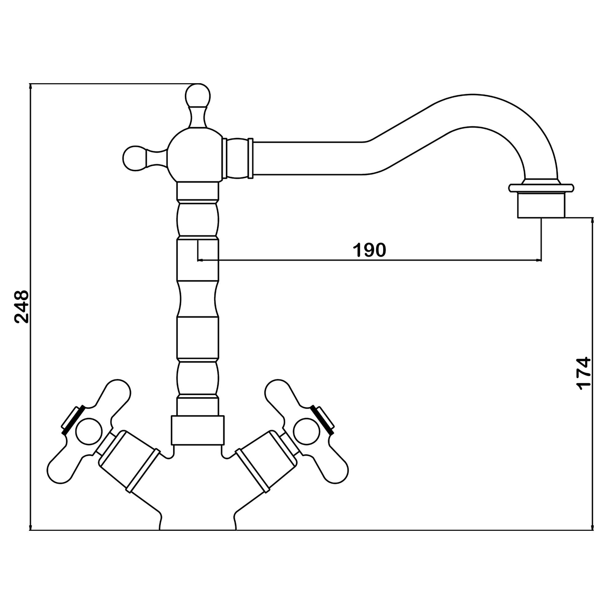 Смеситель для кухни Swedbe Selene 7142