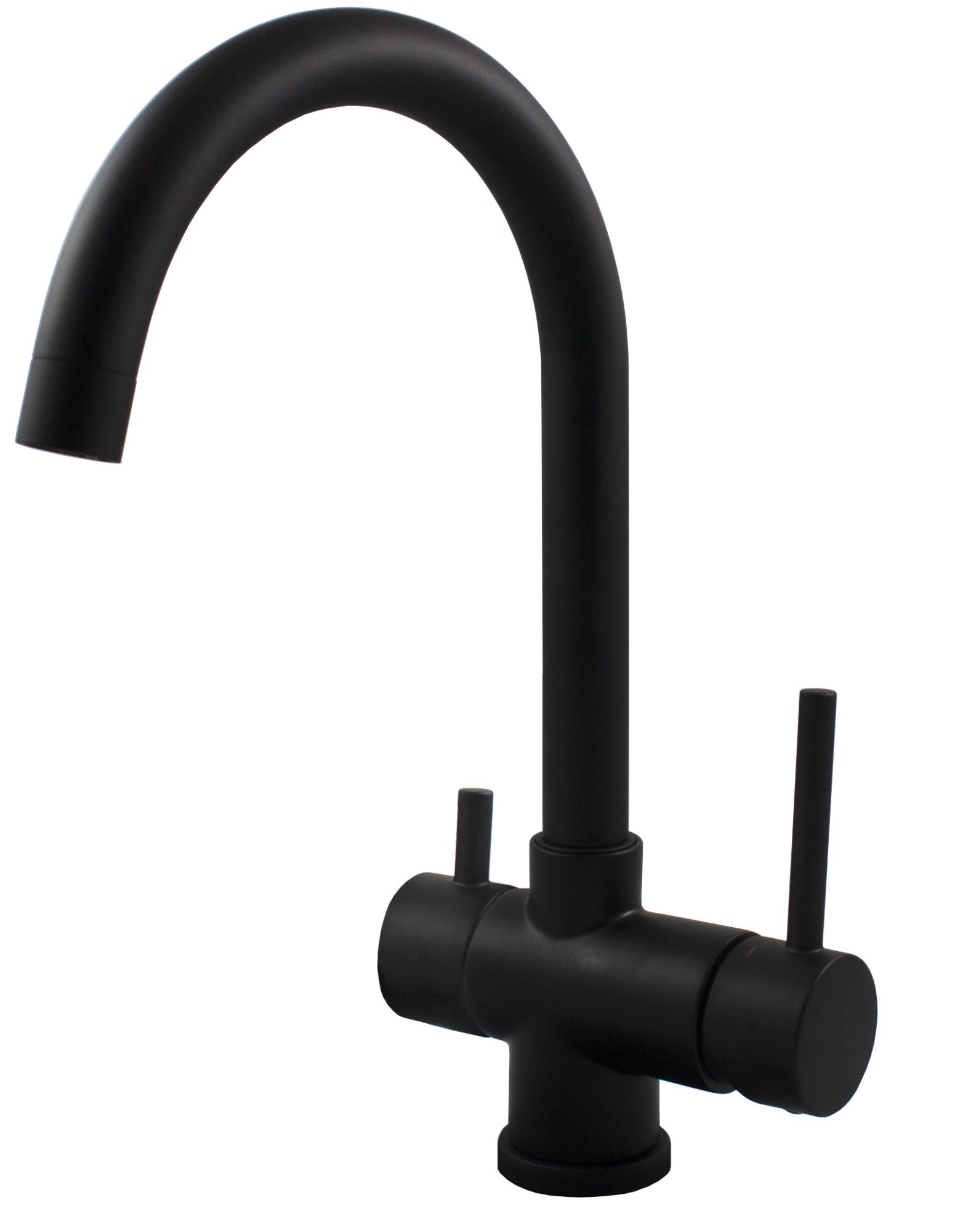 Смеситель для мойки Paffoni STICK SK190NO для ПИТЬЕВОЙ ВОДЫ с поворотным изливом Черный матовый