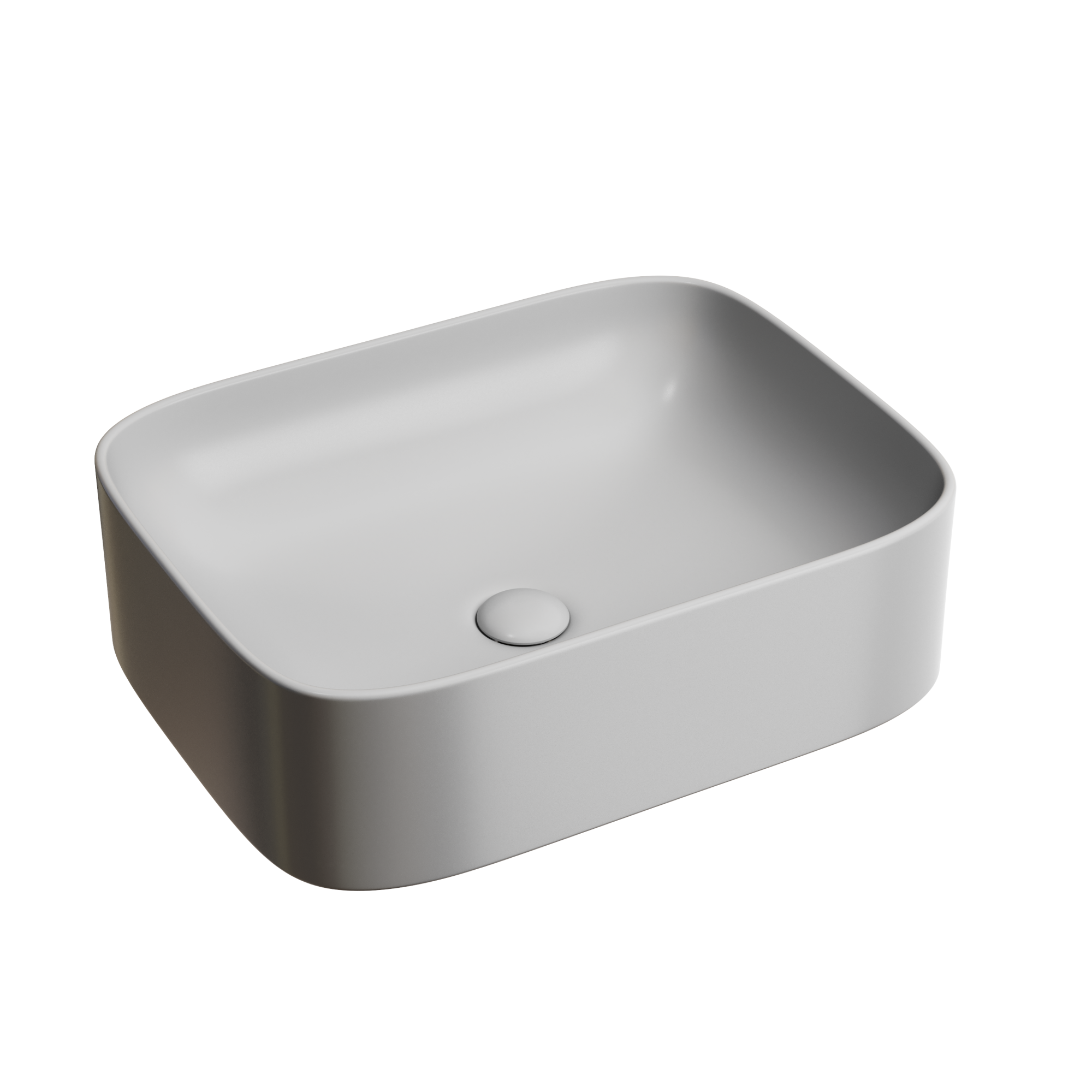 Умывальник чаша накладная прямоугольная (цвет Серый Матовый) Element 505*380*150мм, CN6052MSG