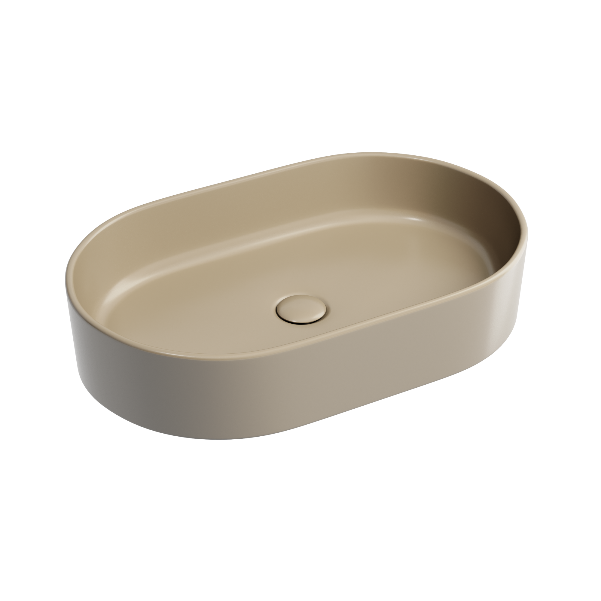Умывальник чаша накладная овальная (цвет Капучино Матовый) Element 608*385*122мм, CN6048MC