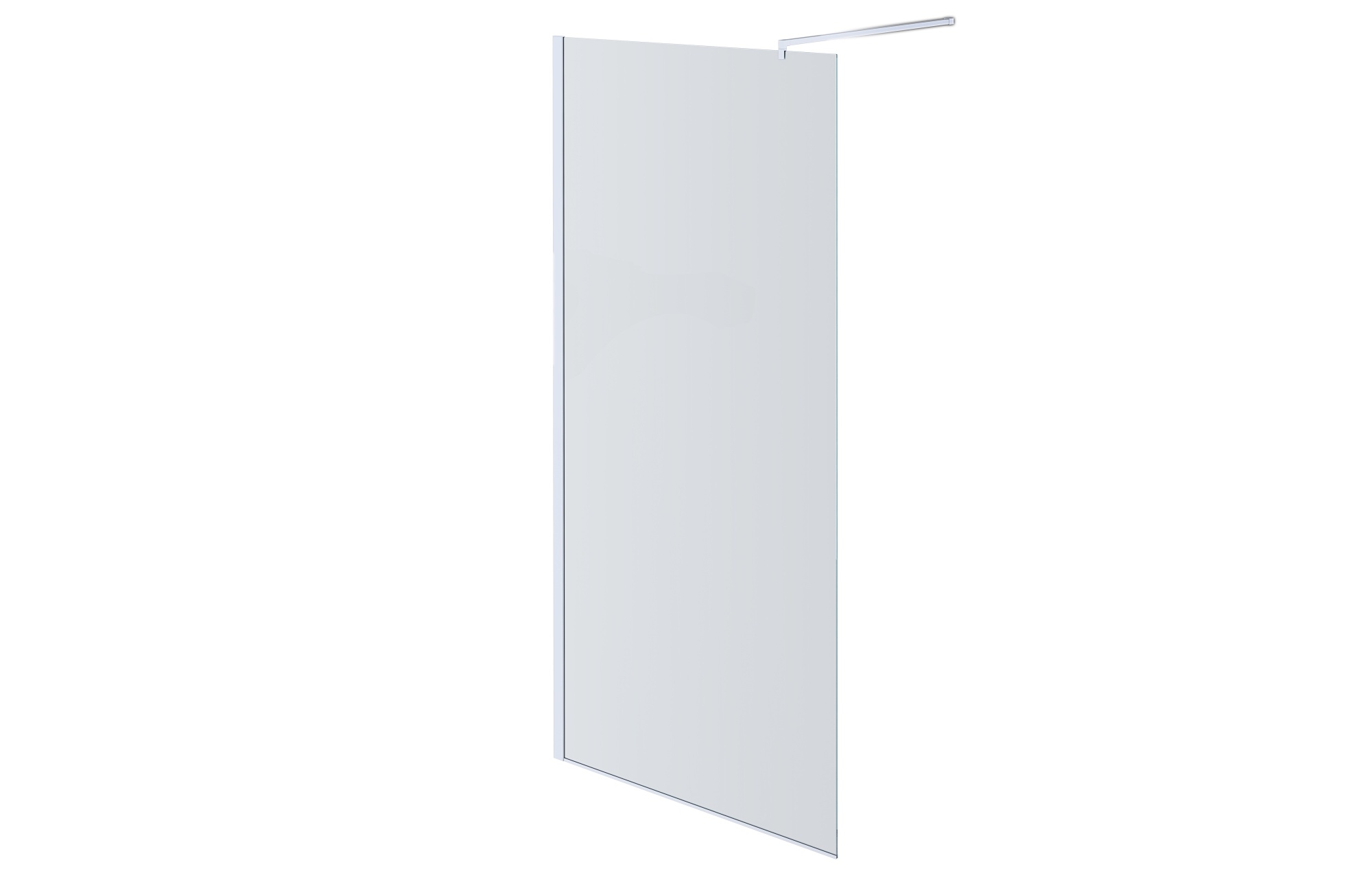 AQ NAR 6310-140 Душевая перегородка Walk in с держателем 1400x2000 профиль хром, стекло прозрачное