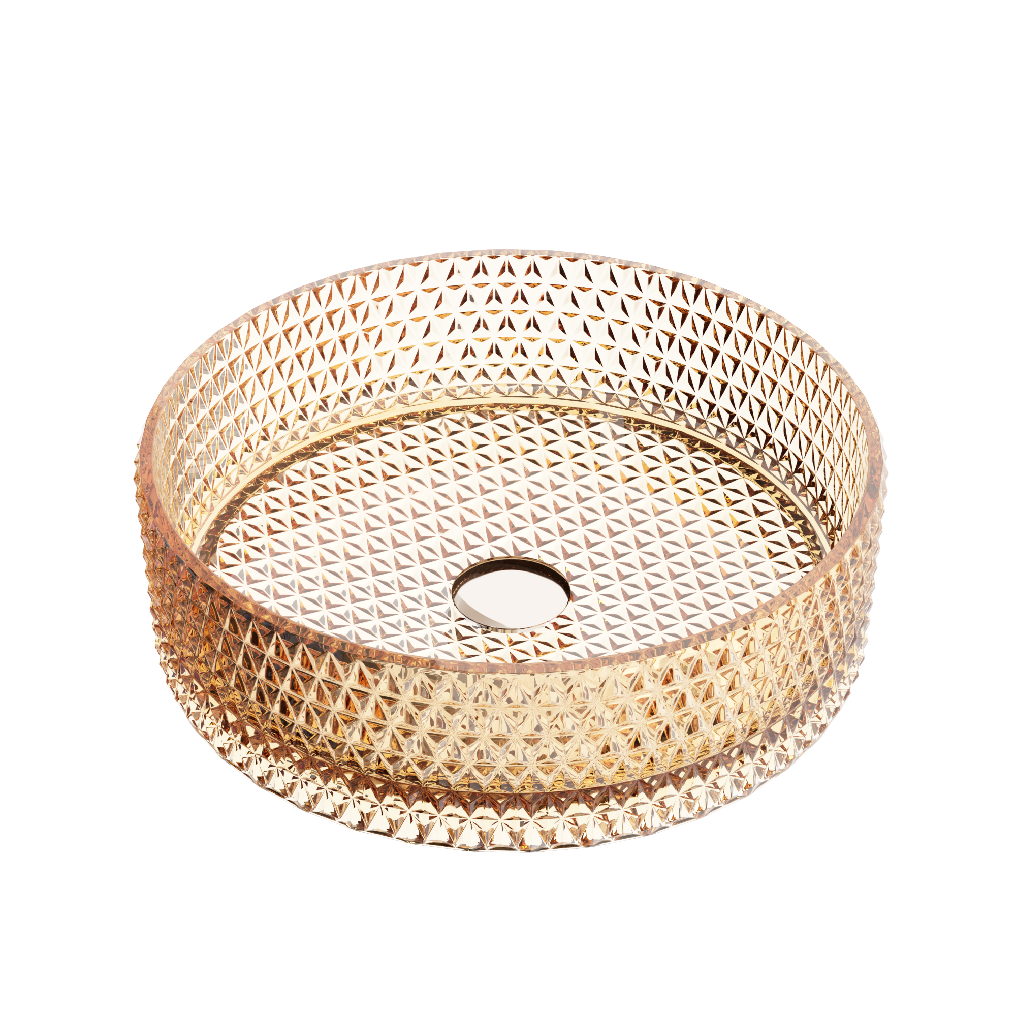 Умывальник чаша накладная круглая (цвет бежевый) Cristal 360*360*112мм, CN6058