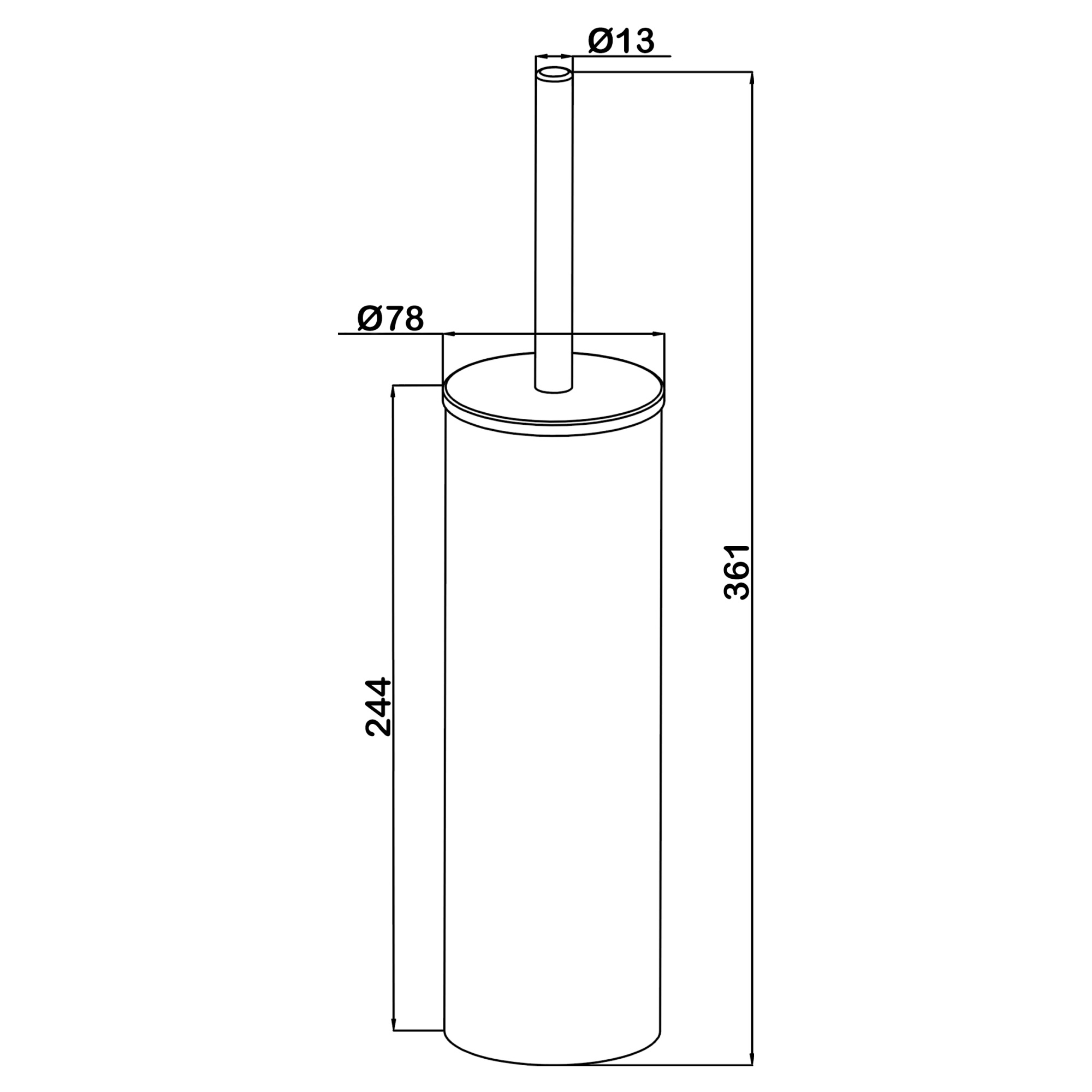 Ёршик для унитаза Swedbe Attribut 9800B