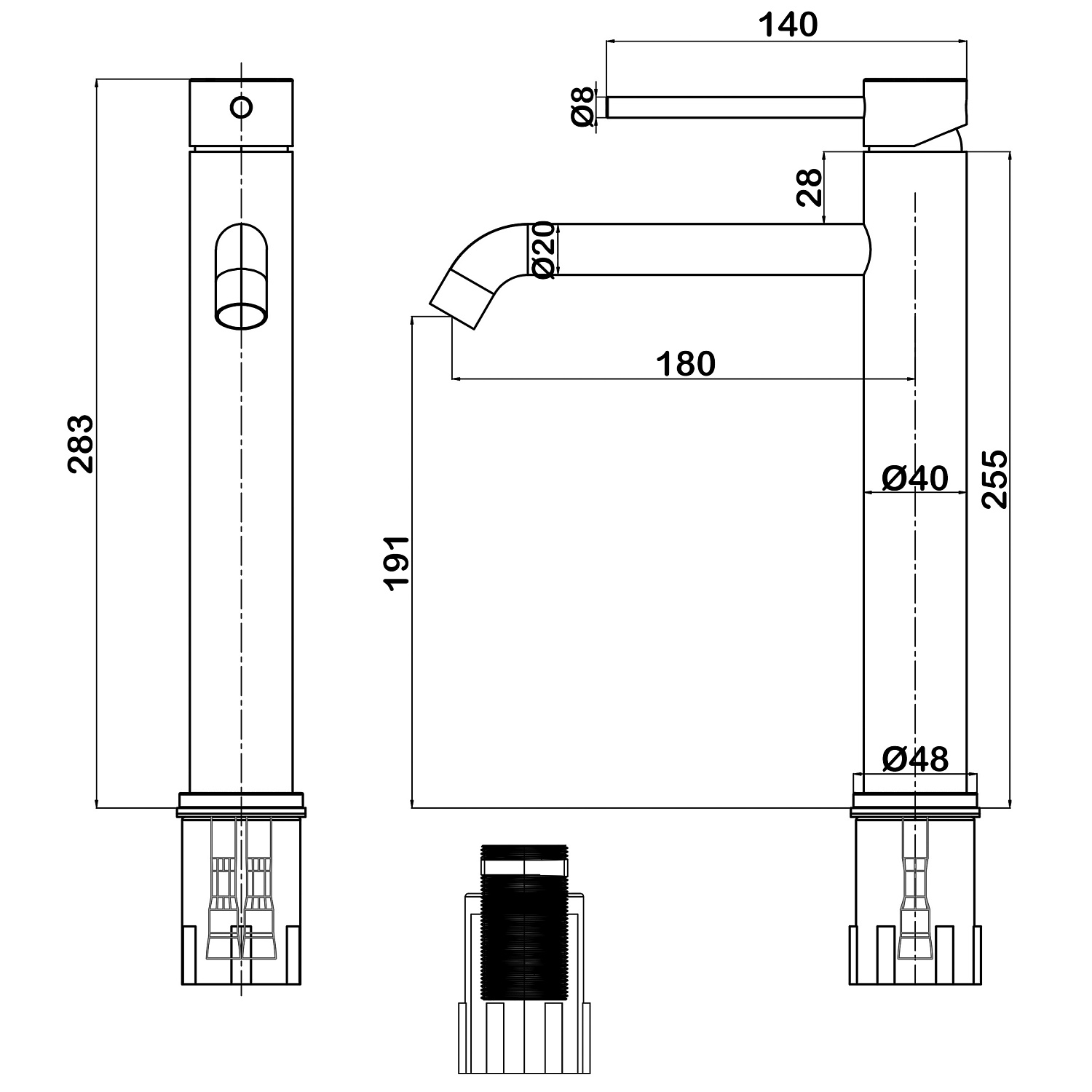 Смеситель Swedbe Select 2715GO для раковины высокий