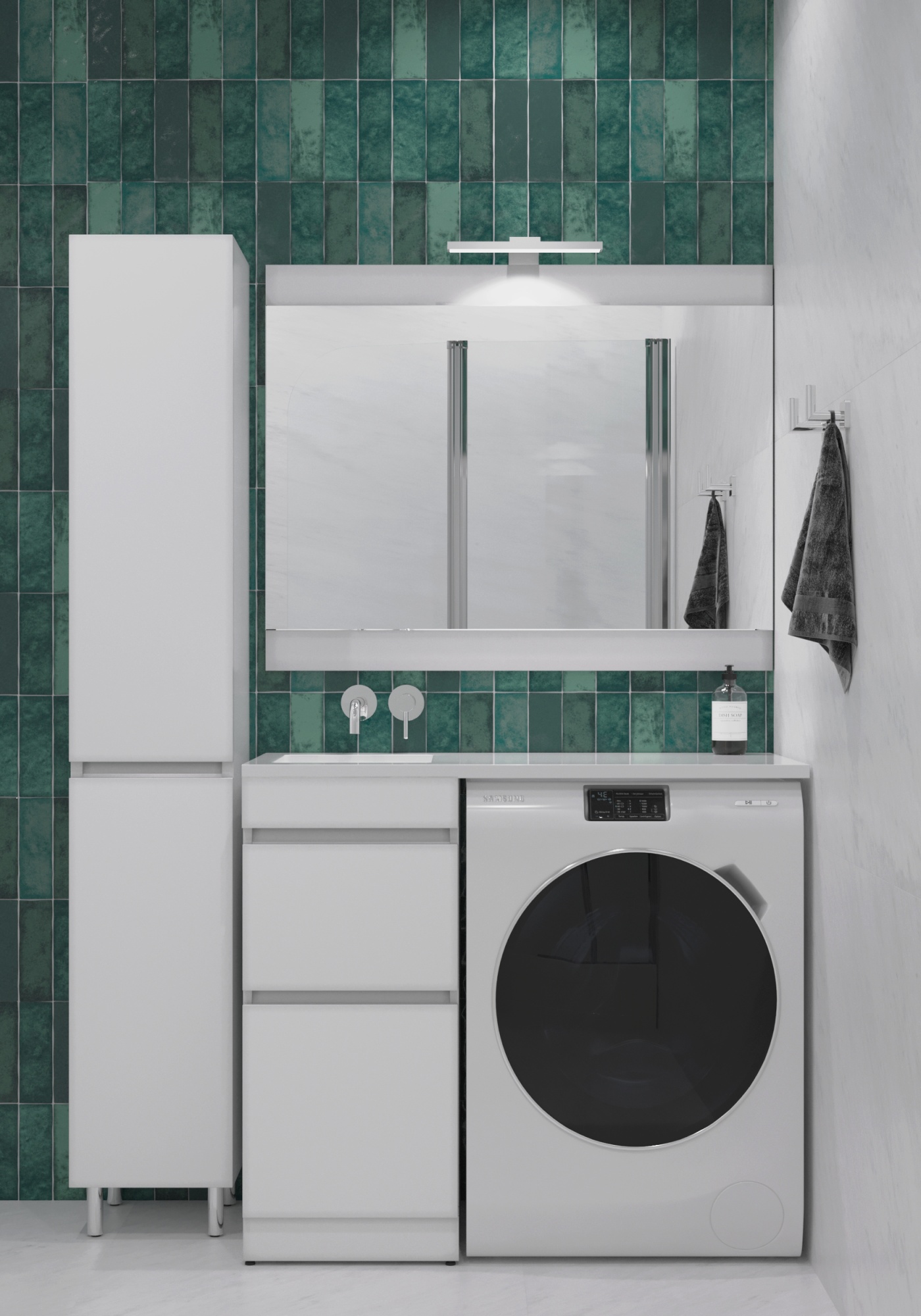 Зеркало "Даллас 110", Люкс белое