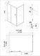 Душевое ограждение NG-82-10AB-A100В (100*100*195) квадрат, дверь раздвижная