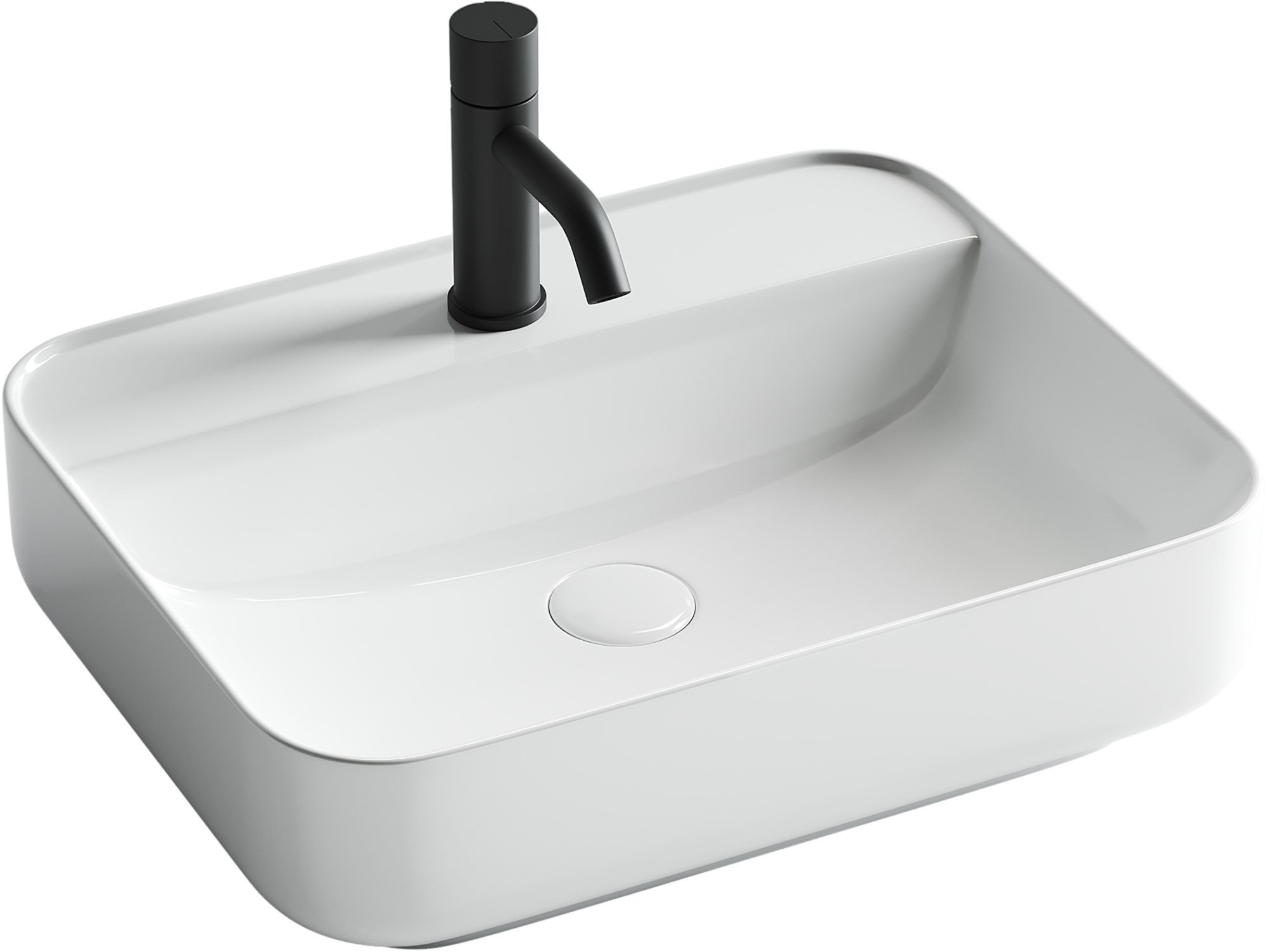 Умывальник чаша накладная прямоугольная Element 500*400*140мм, CN5015