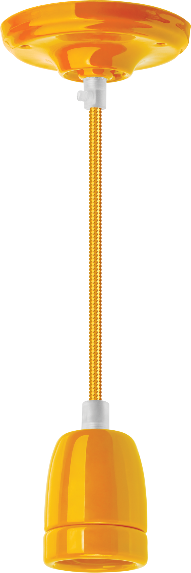Светильник с проводом 1м.Е27 декор желтый