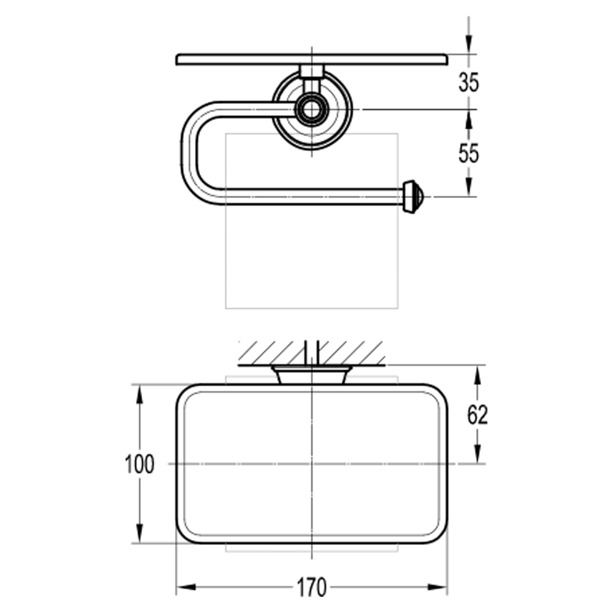 Держатель туалетной бумаги с полочкой Swedbe Terracotta Art 2544