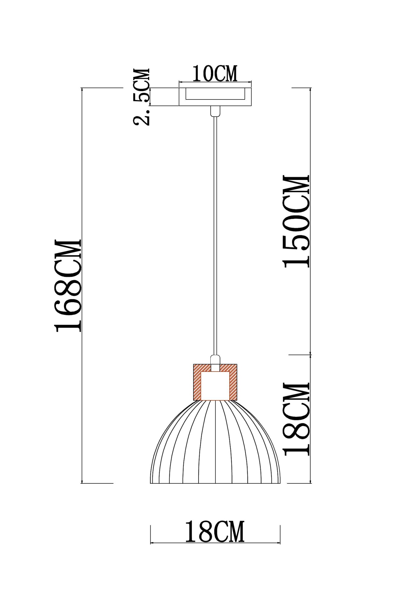 Светильник Подвесной Arte lamp CAPRICE A4184SP-1BR 1*E27 Металл Белый